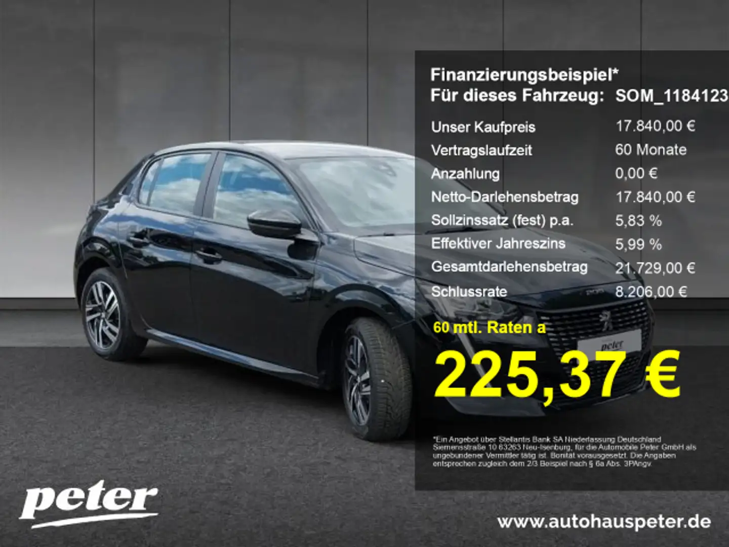 Peugeot 208 208 Active 100 EAT8 Klimas+SH+EPH+LM Noir - 1