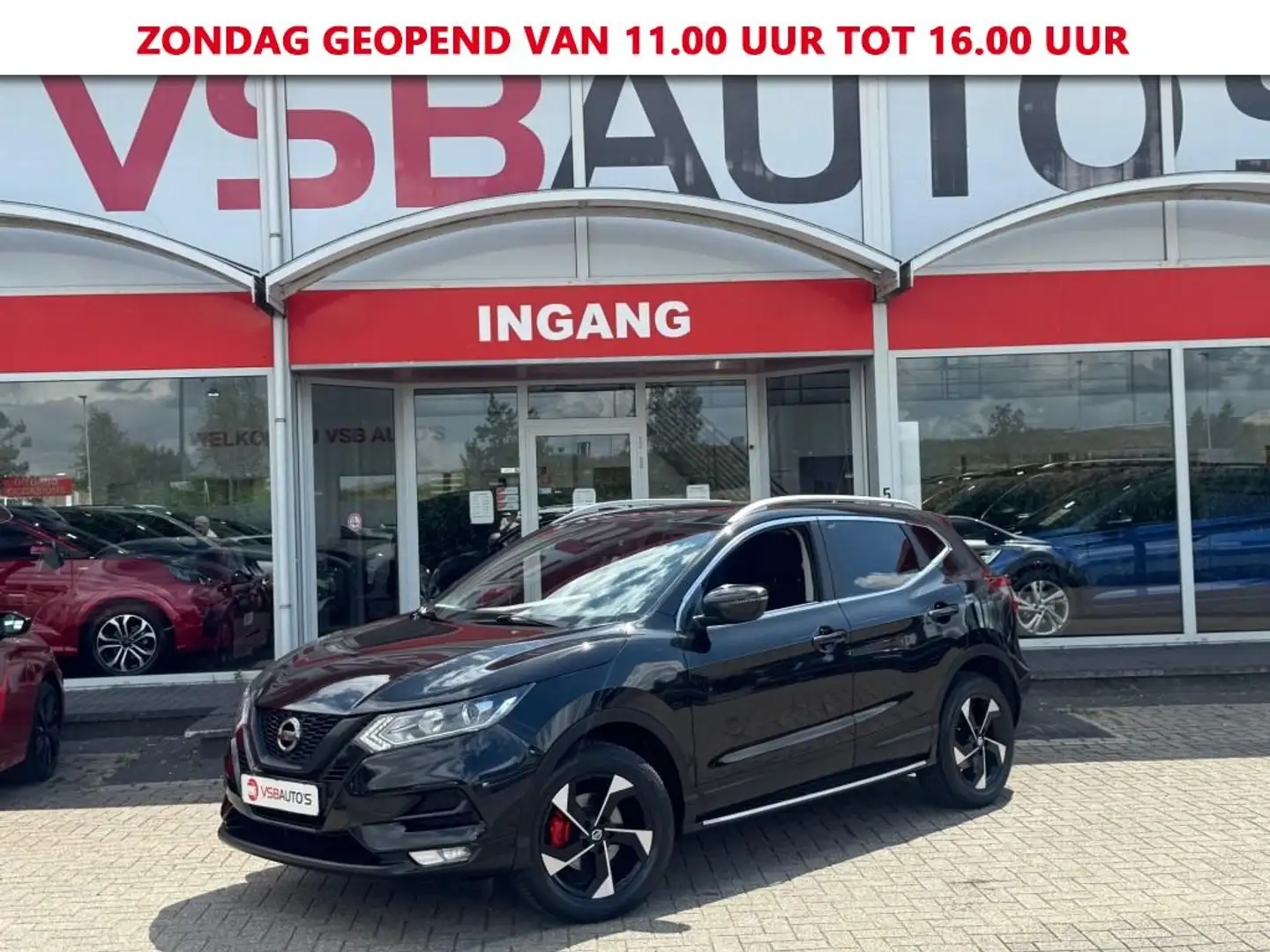 Nissan Qashqai 1.3 DIG-T 140PK FACELIFT N-DESIGN LED CARPLAY NAVI Zwart - 1