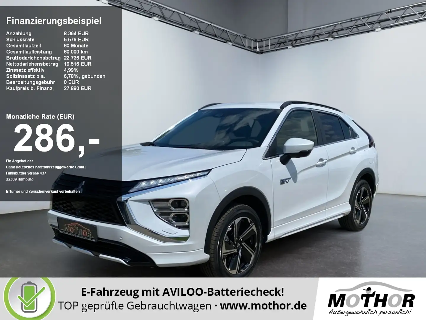 Mitsubishi Eclipse Cross Select 2,4 PHEV ACC PDC LED SHZ Blanco - 1