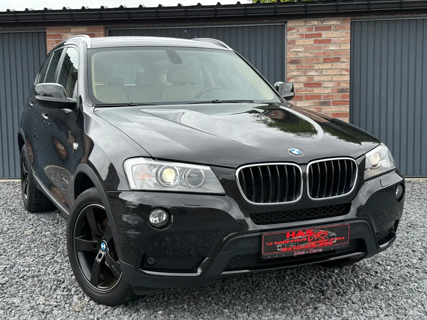 BMW X3 2.0dA xDrive (154.156Km)(1er propriétaire) Noir - 1