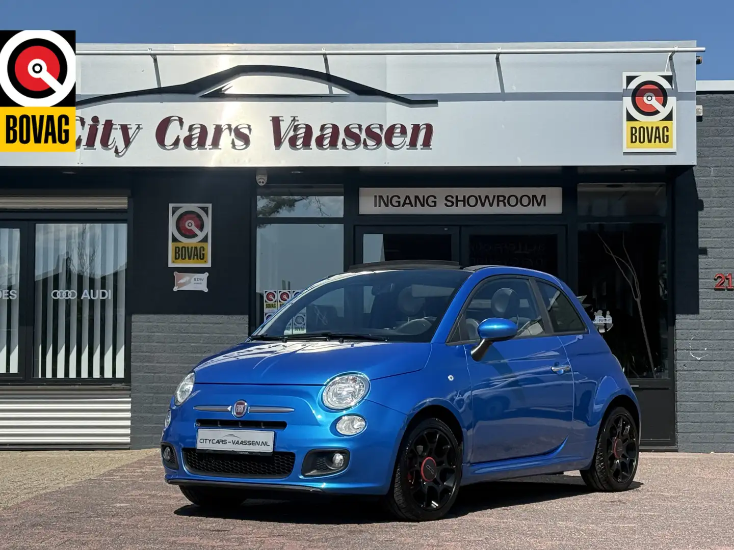 Fiat 500C 0.9 TwinAir Turbo S sport cabrio 105 pk climate ct Blau - 1