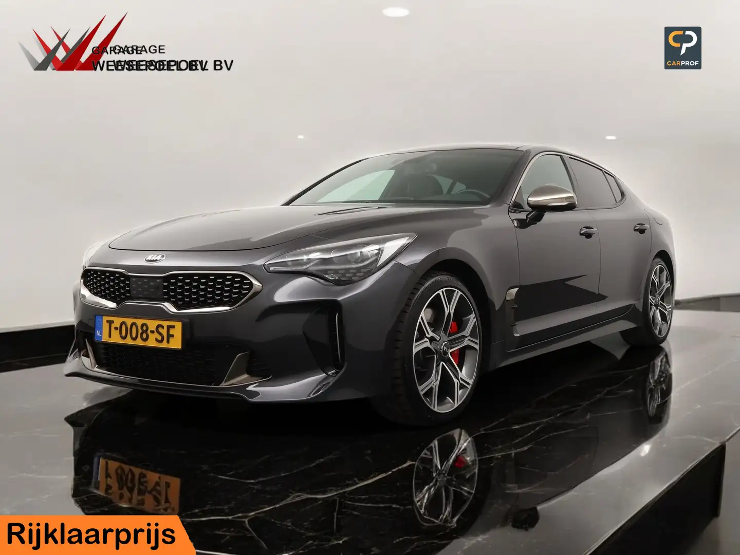 Kia Stinger 3.3 V6 T-GDI AWD GT 370PK - Lederen bekleding - Sp Grau - 1