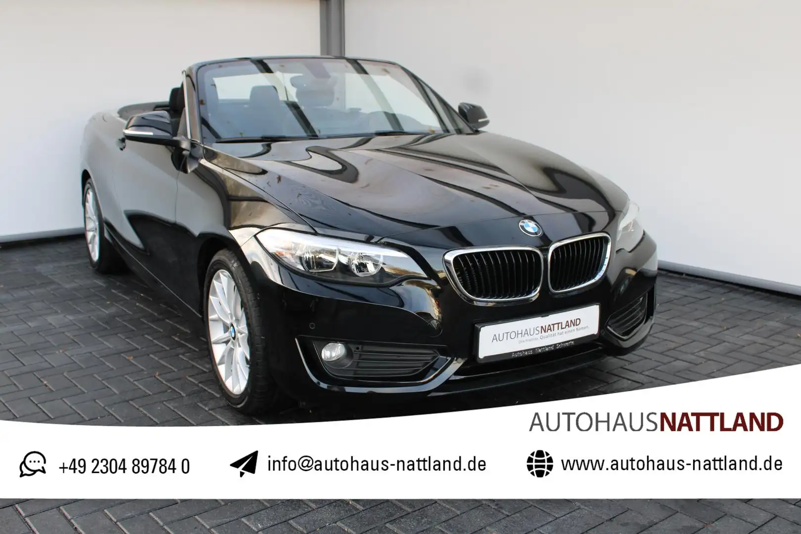 BMW 228 i Cabrio Autom. PDC Navi Bluetooth 1.Hd. Noir - 1