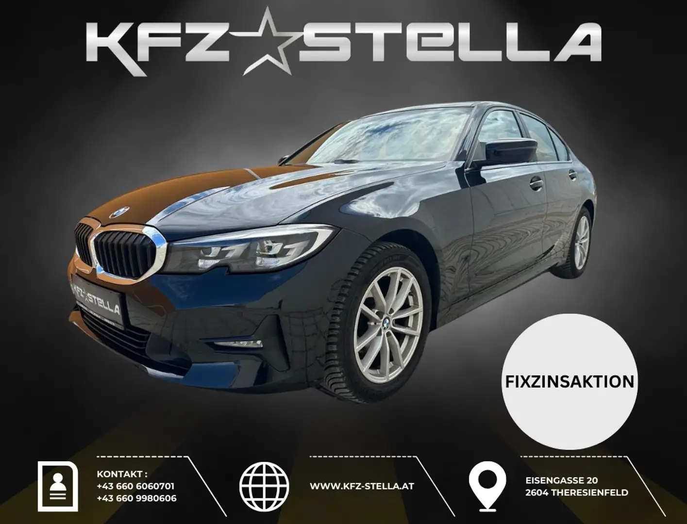 BMW 318 d Advantage / Driving Assist / LiveCockpit / Zwart - 1