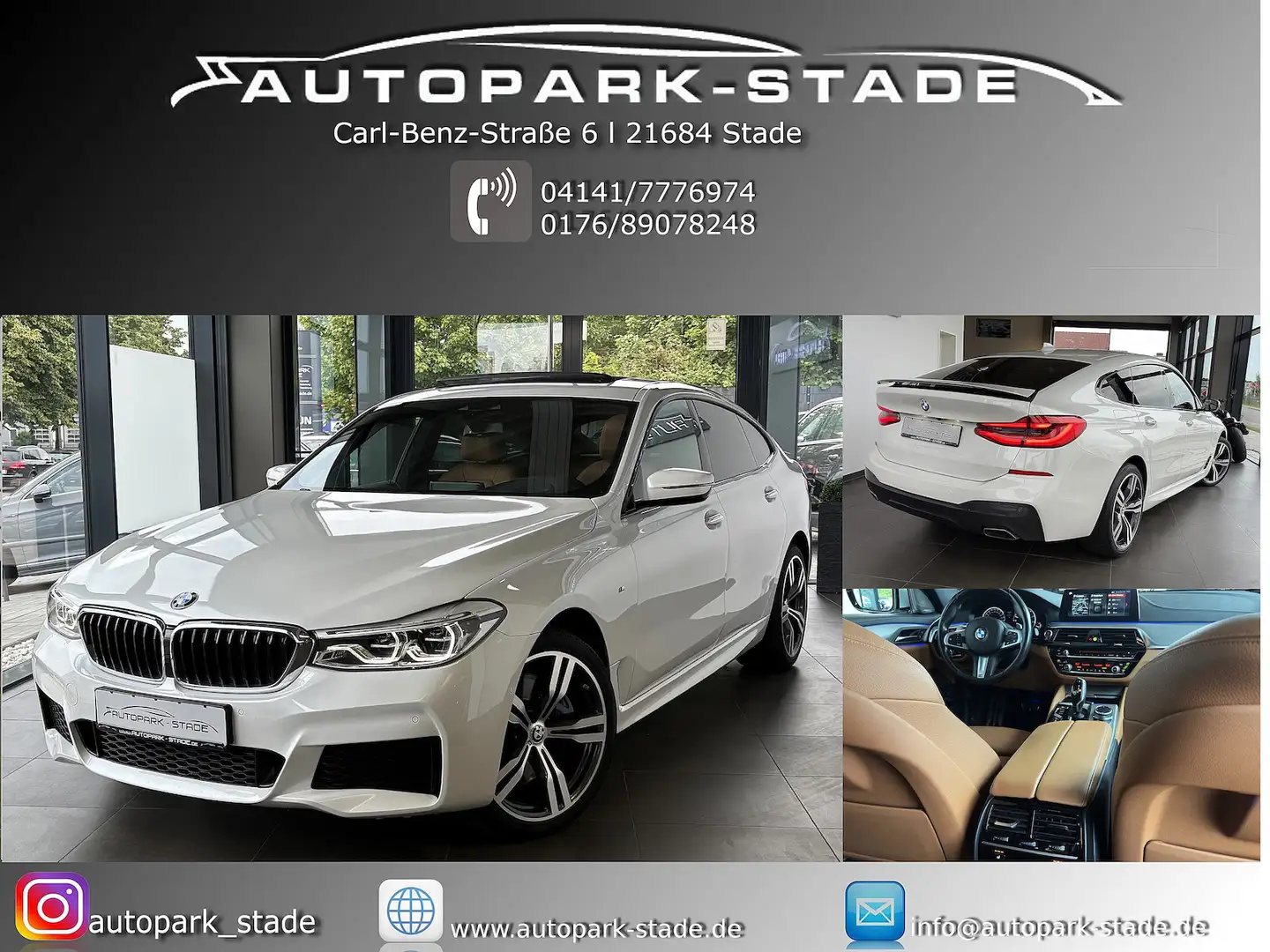 BMW 640 i M Sport LED Luft Pano HUD Blanc - 1