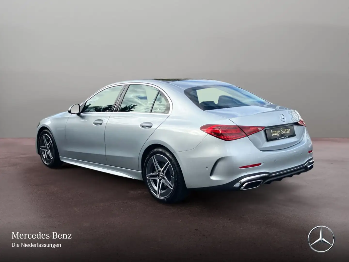 Mercedes-Benz C 220 d AMG+PANO+360+LED+TOTW+KEYLESS+9G Argent - 2