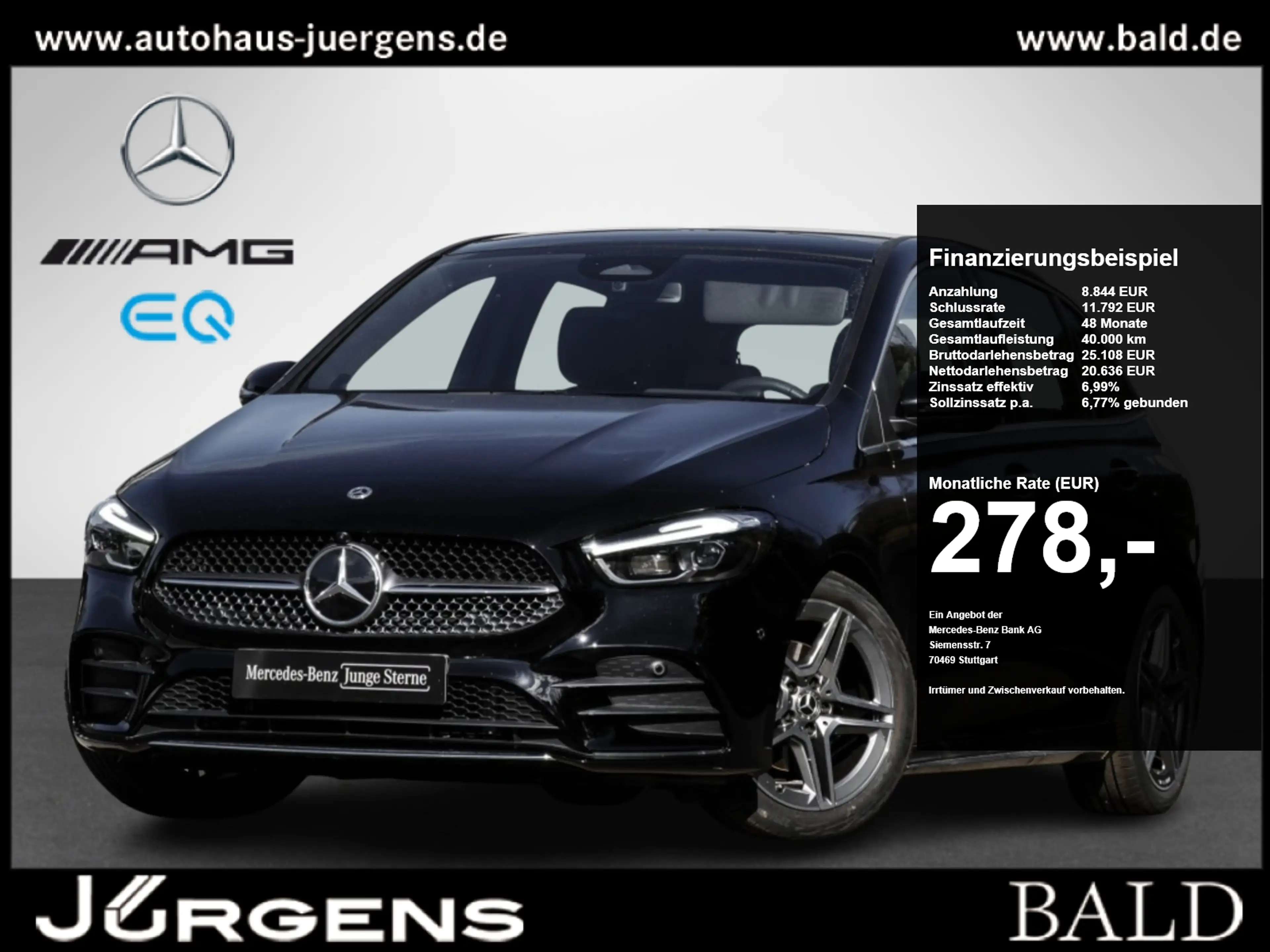 Mercedes-Benz B 200 d AMG-Sport/Pano/360/Dist/MLB/Keyl/HUD/18"