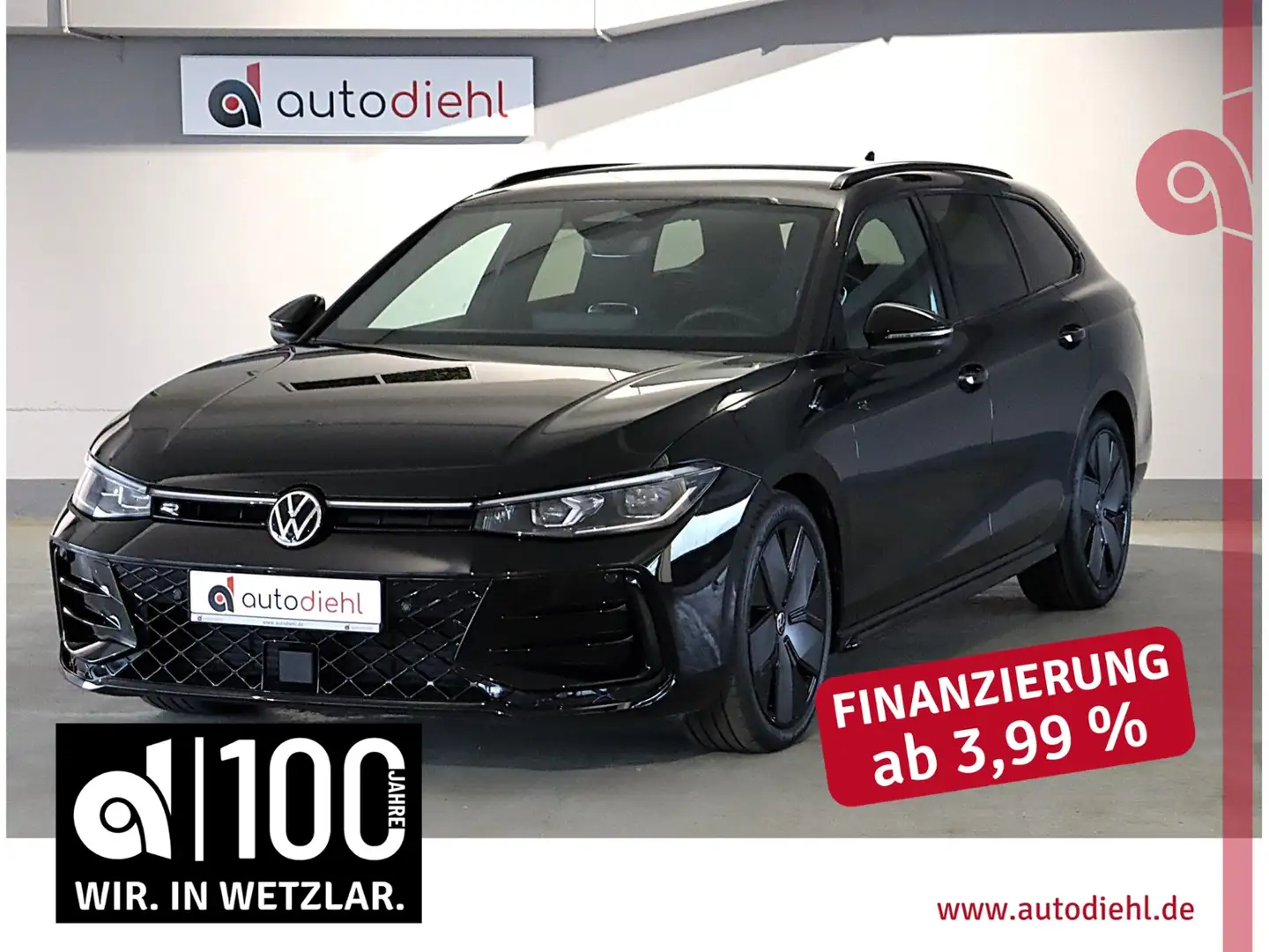 Volkswagen Passat Variant 2.0 TDI DSG 4M R-Line *AHK*PANO Zwart - 1