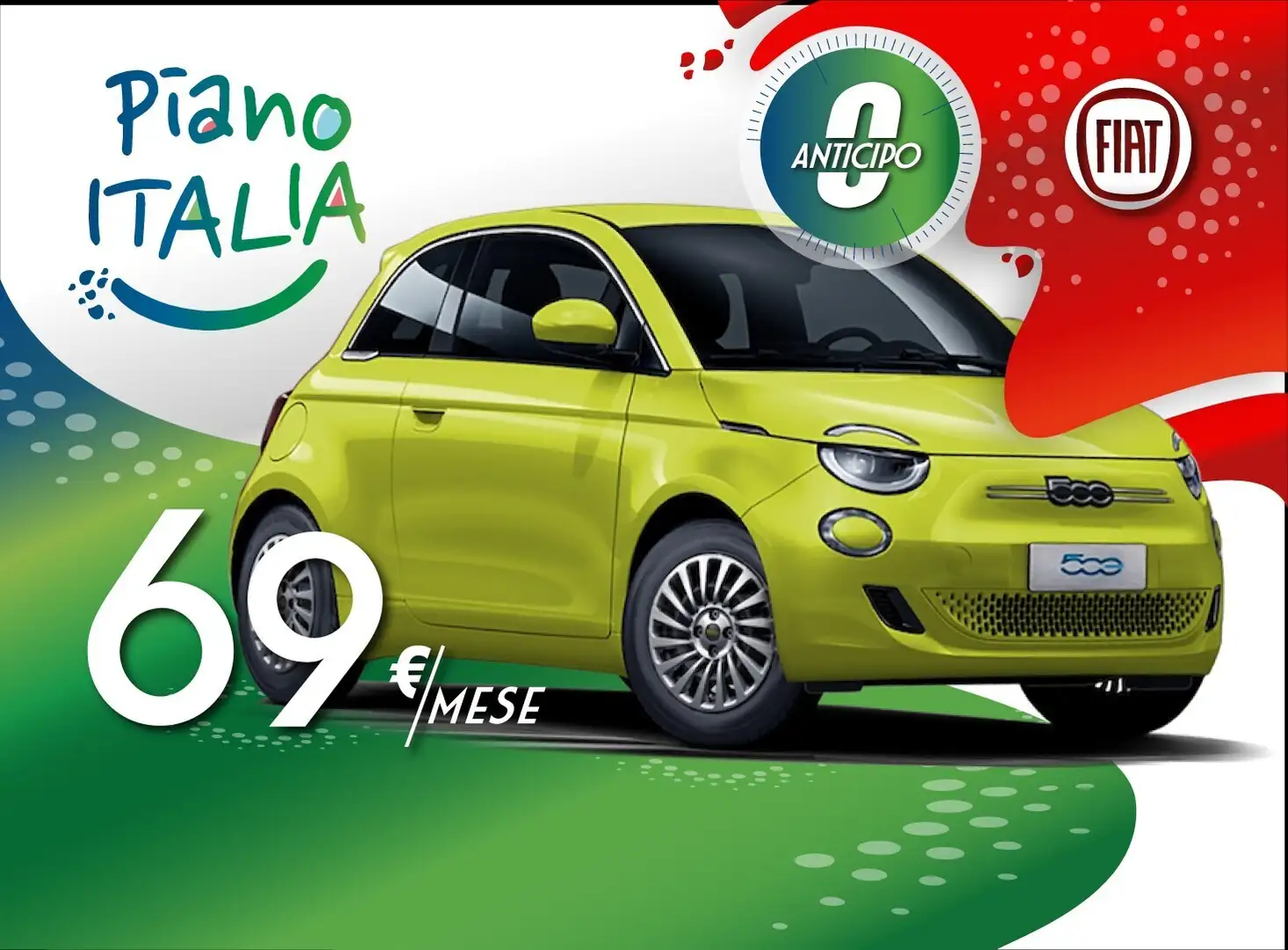 Fiat 500 Elettrica Pop 70 KW (95 CV) Geel - 1