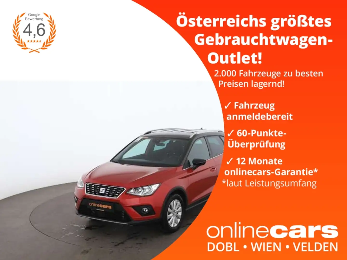SEAT Arona 1.0 TSI Xcellence Aut NAVI SITZHZG TEMPOMAT Rouge - 1