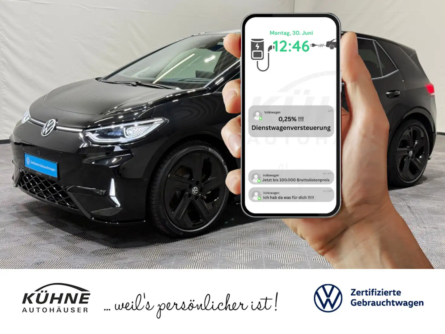 Volkswagen ID.3 GTX | MATRIX NAVI PANO HUD 360°KAMERA ACC Schwarz - 1