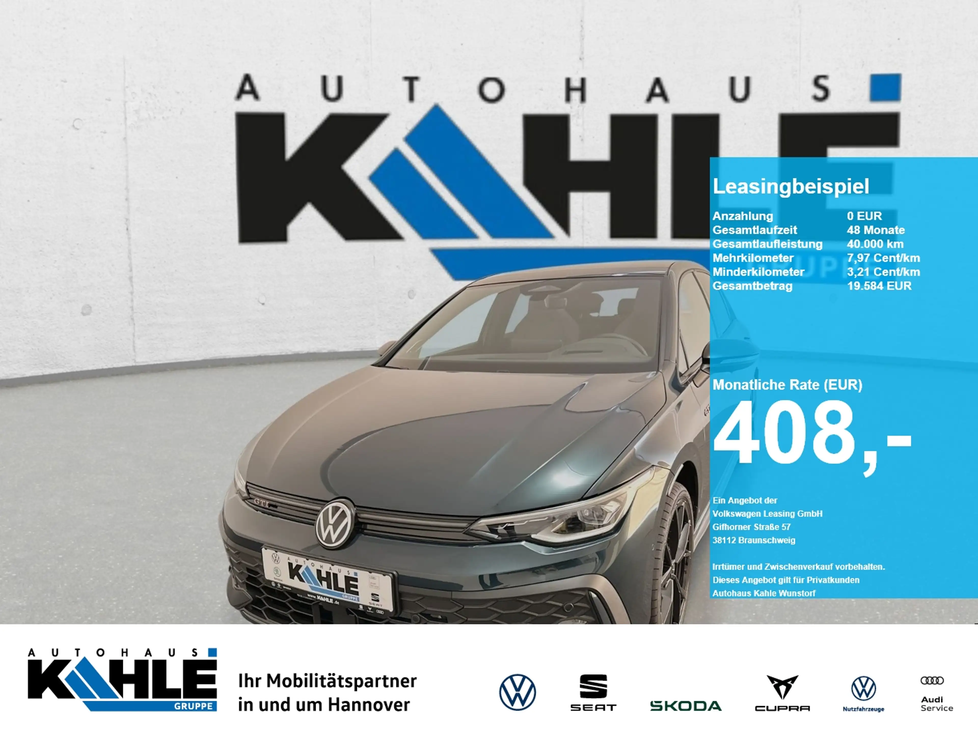 Volkswagen Golf GTI CarPlay Pano Black ACC AHK LED Navi
