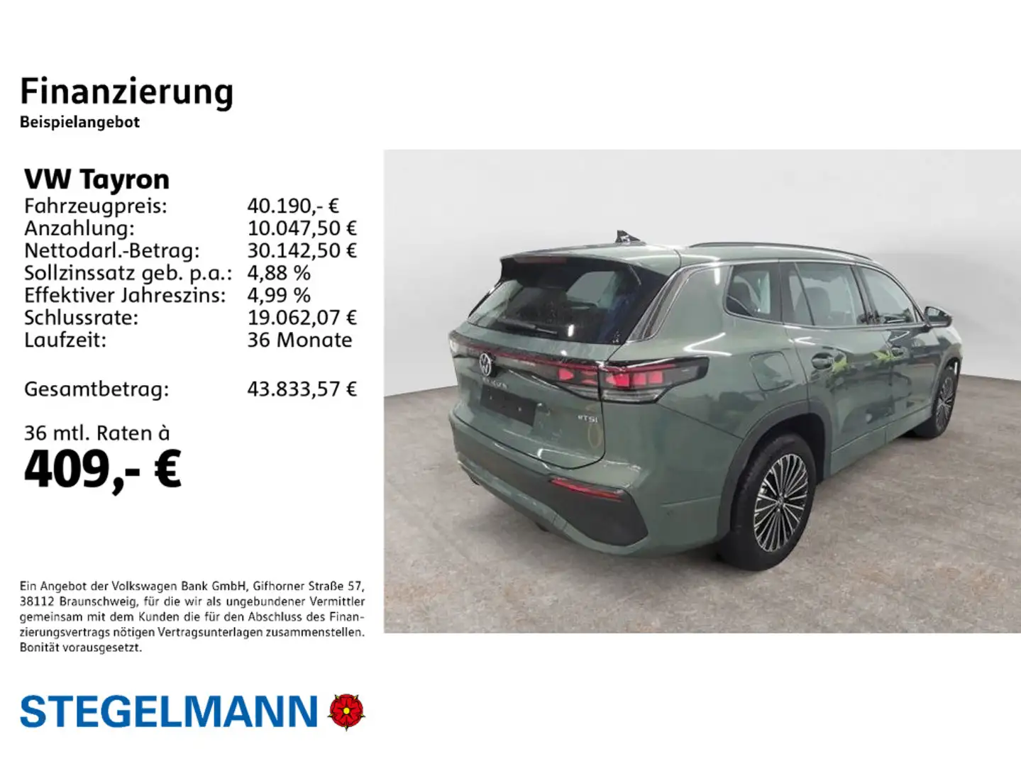 Volkswagen Tayron 1.5 eTSI DSG Life *AHK*LED*Navi* Grün - 2