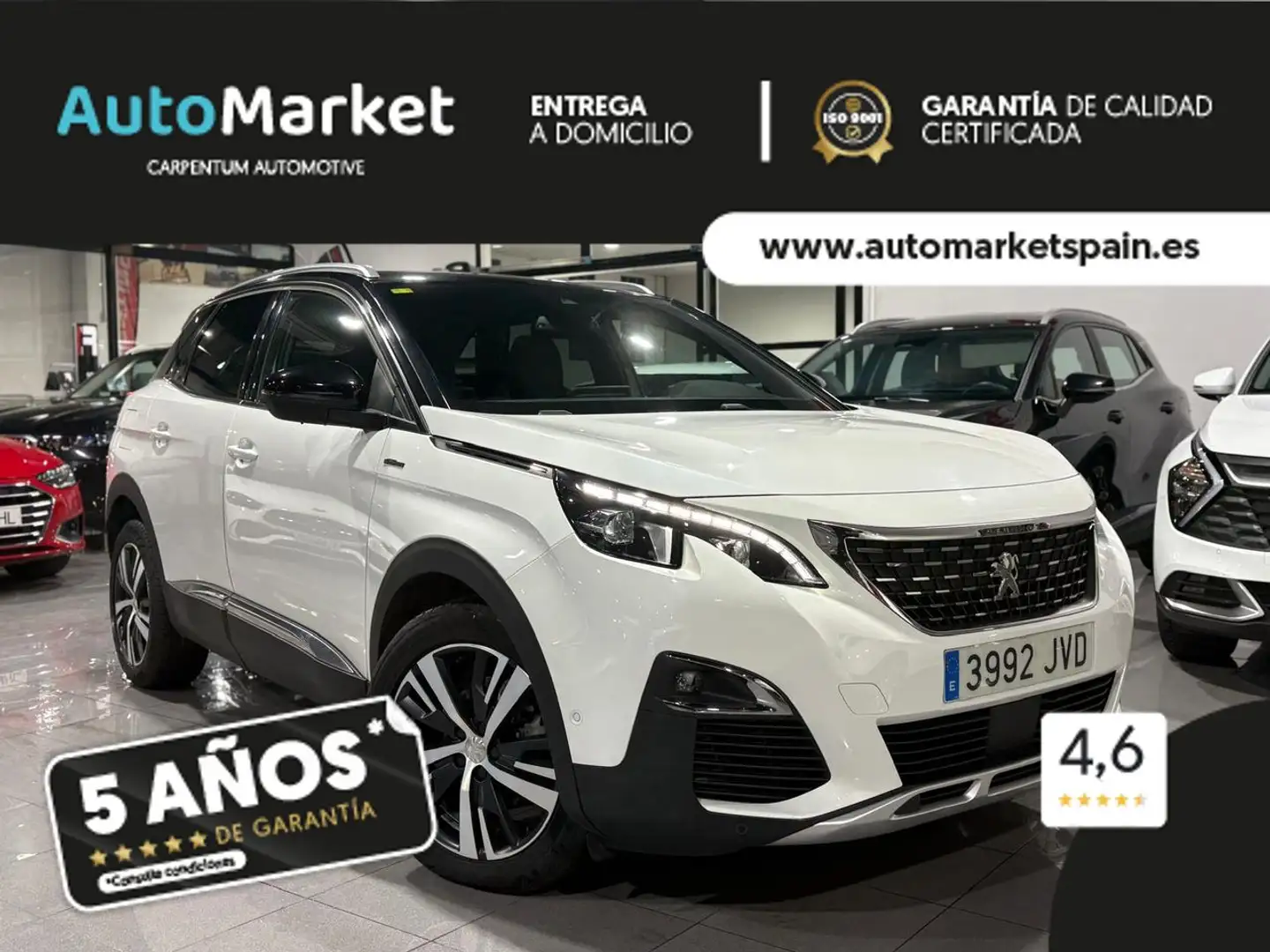 Peugeot 3008 2.0BLUEHDI GT LINE SS Blanc - 2