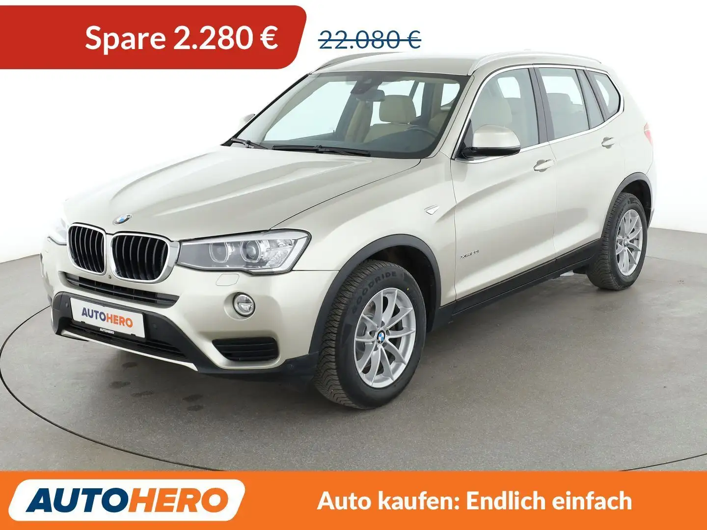 BMW X3 xDrive 20i Advantage Aut.*NAVI*TEMPO*CAM*PDC* Бежевий - 1
