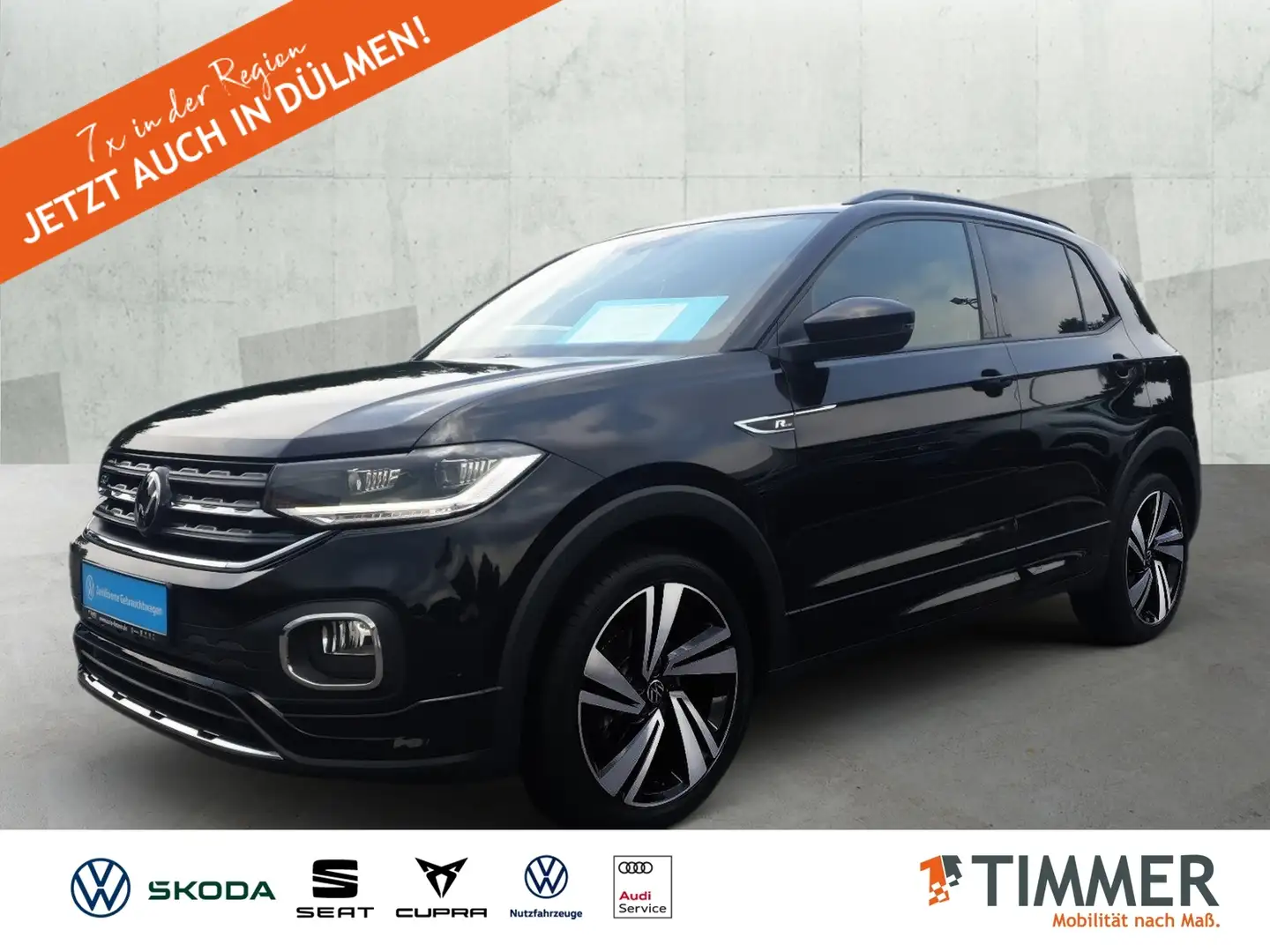 Volkswagen T-Cross 1.0 DSG R-LINE *ACC*LED *NAVI *APP *DAB* Schwarz - 1