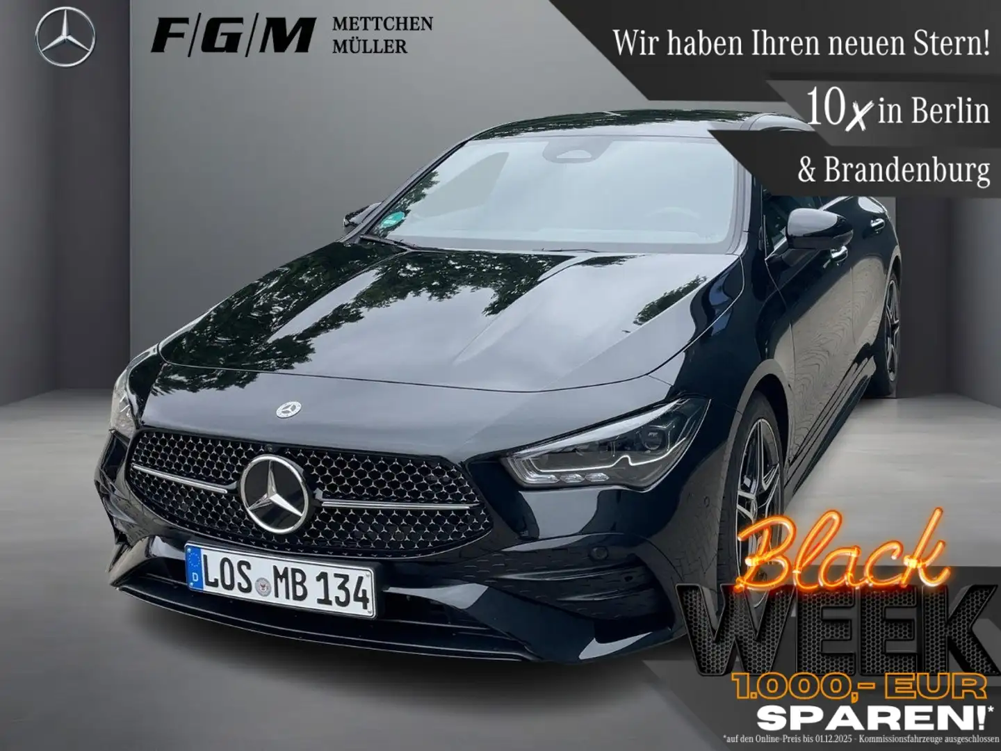 Mercedes-Benz CLA 200 SB AMG Line KeyGo|MBeam|Standhz|TWA|360 Zwart - 1