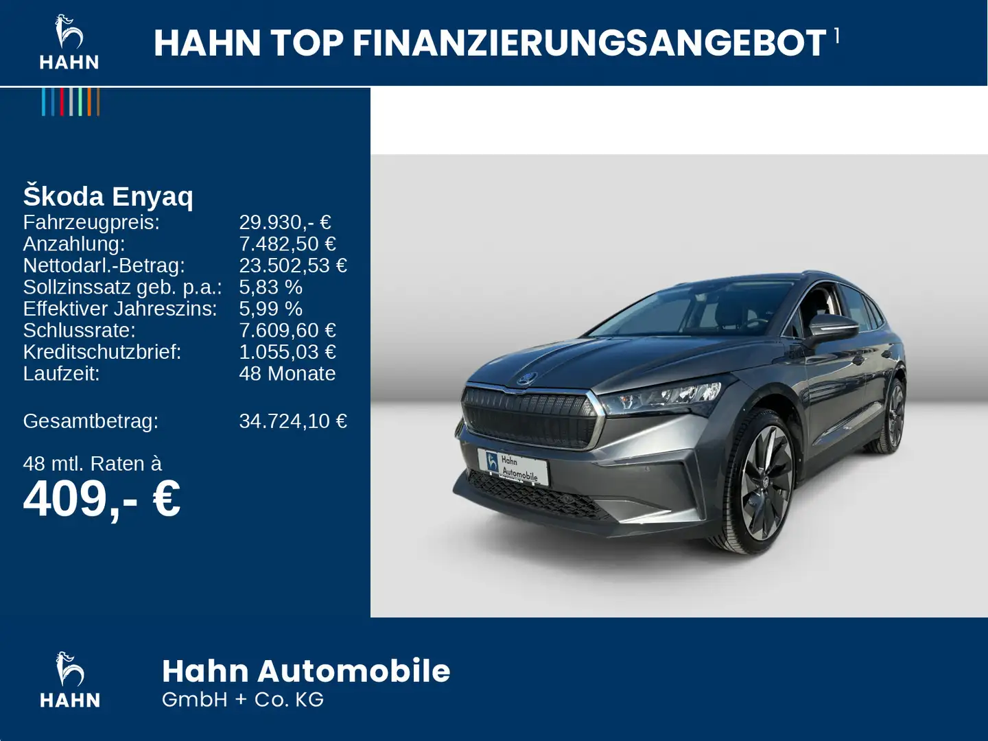 Skoda Enyaq iV 80 Loft ACC LED CAM Grau - 2