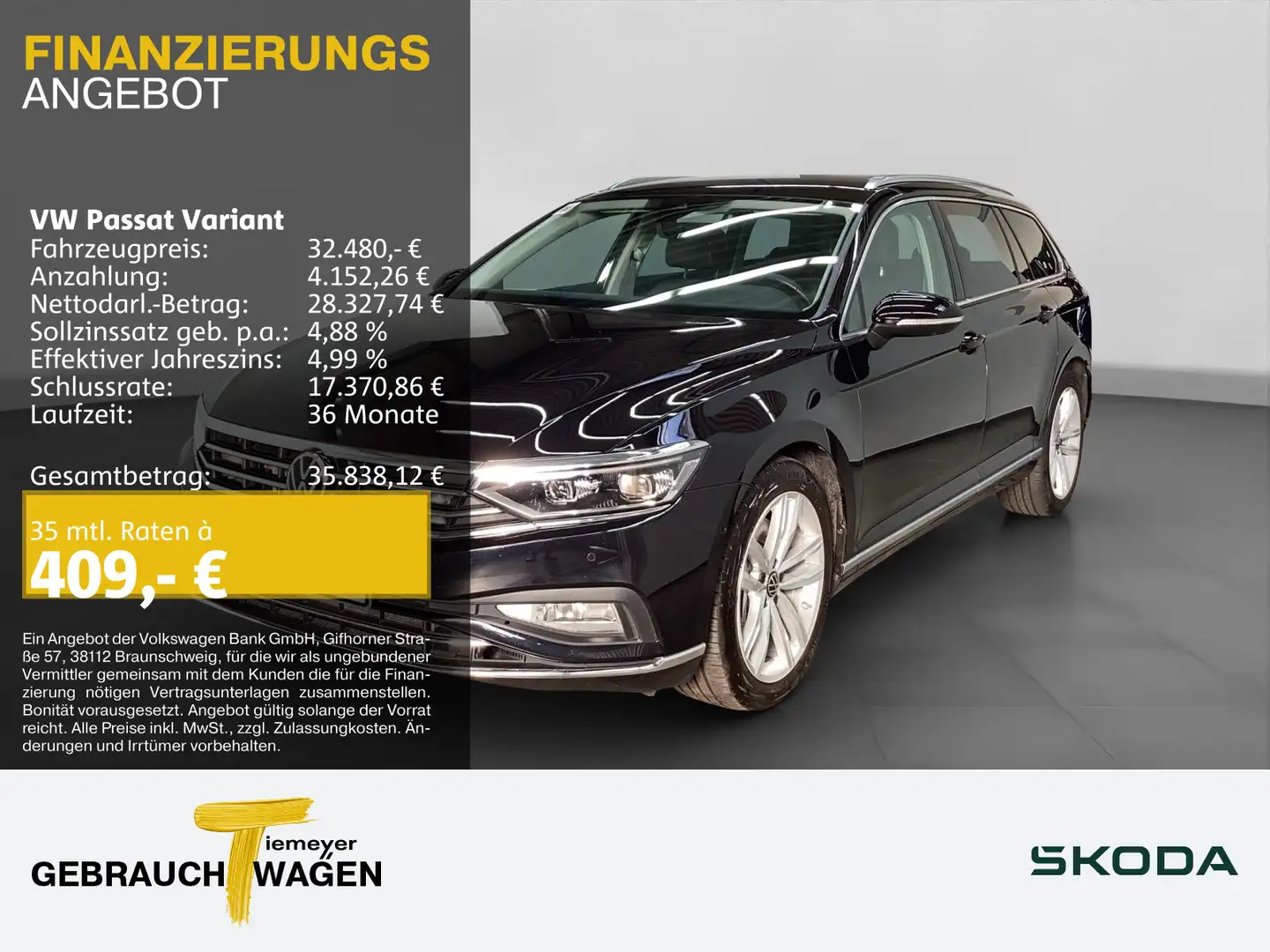 Volkswagen Passat Variant 2.0 TSI DSG 4M ELEGANCE STHZG HuD Schwarz - 1
