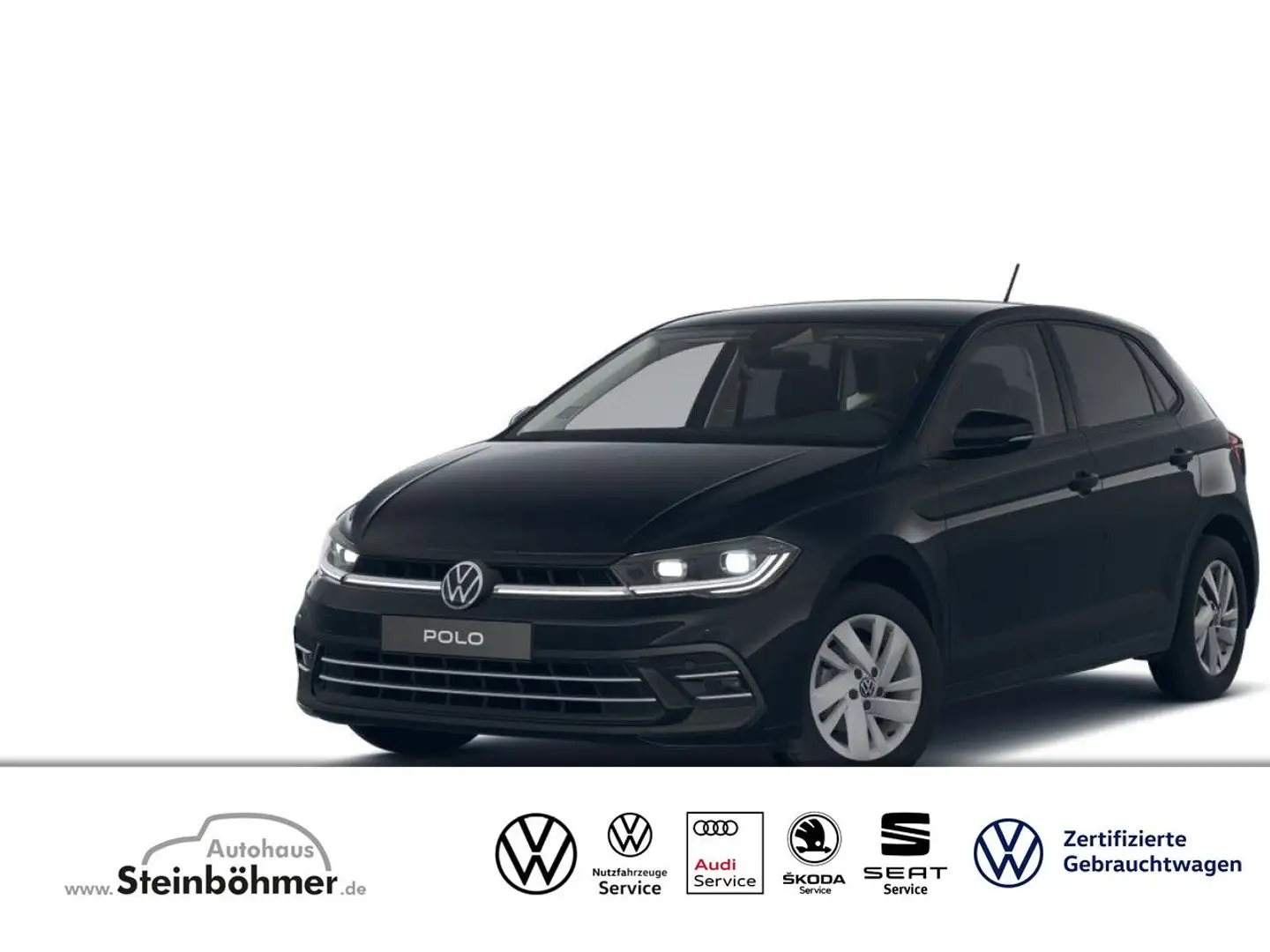 Volkswagen Polo Style 1.0 TSI Navi AHK Climatronic ACC LED Schwarz - 1