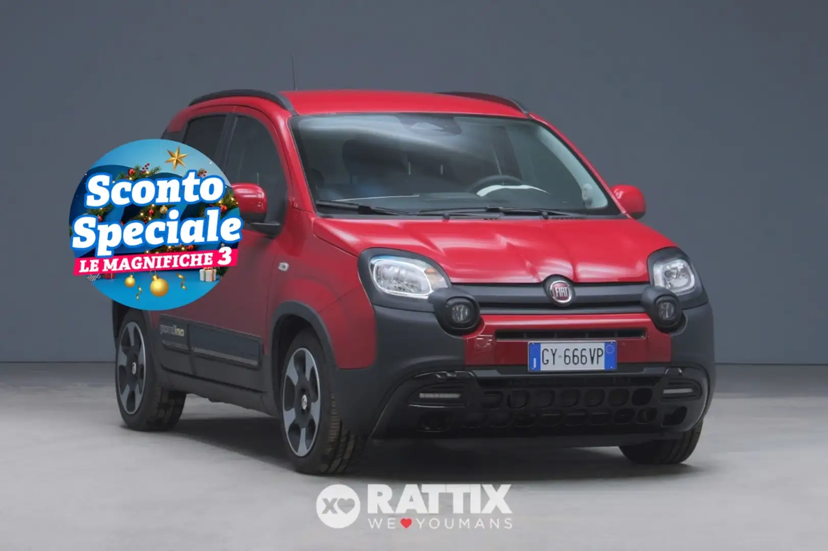 Fiat Panda Pandina 1.0 Firefly Hybrid 70CV Cross Rosso - 1