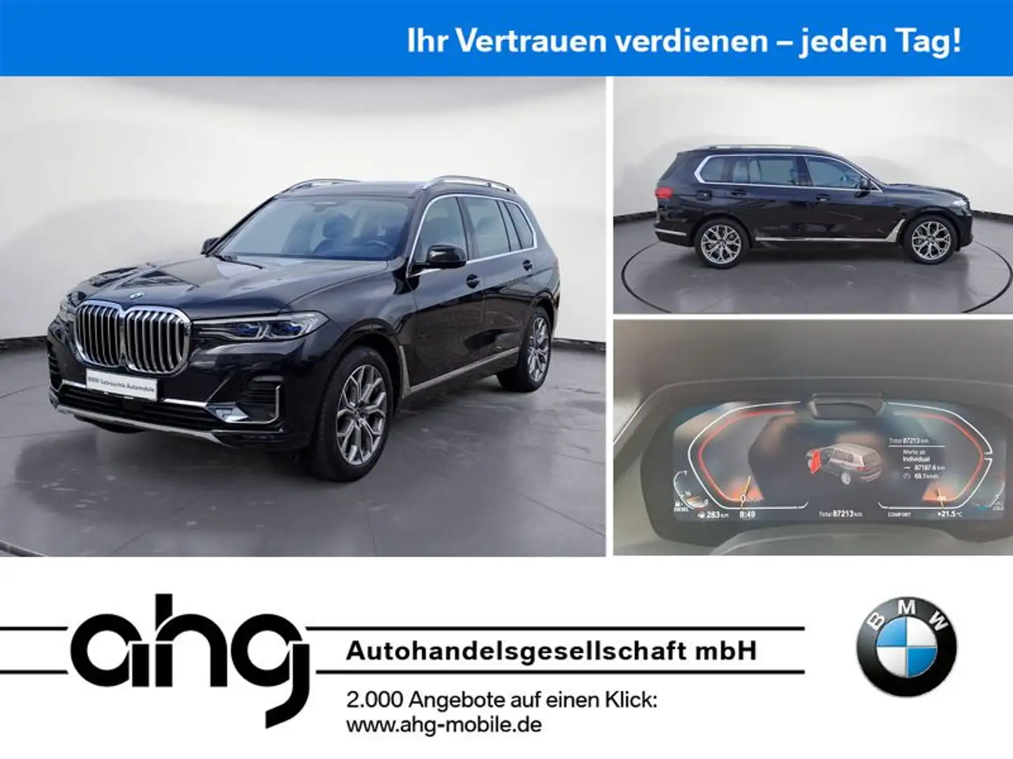 BMW X7 xDrive40d Innovationsp. Sport Aut. Standhzg. Noir - 1