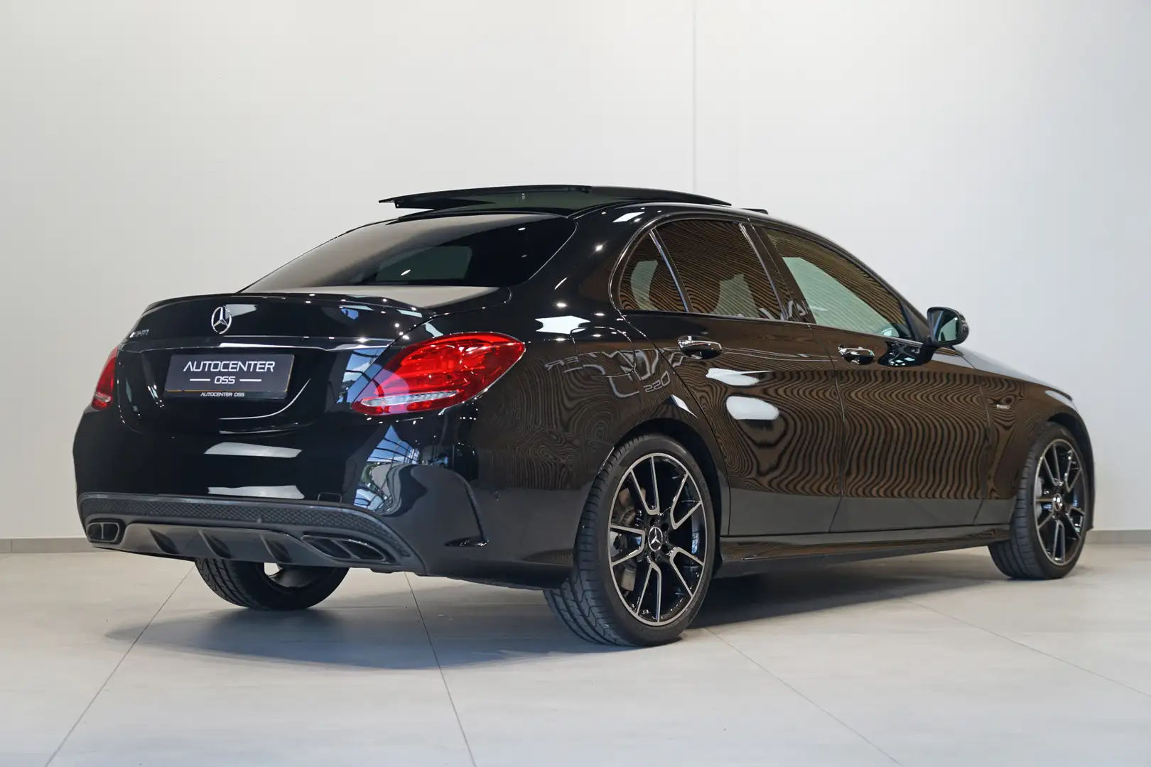 Mercedes-Benz C 43 AMG 450 C43 4MATIC ✅ VOL OPTIE! ✅ PANO ✅ SPORTUITLAAT Zwart - 2