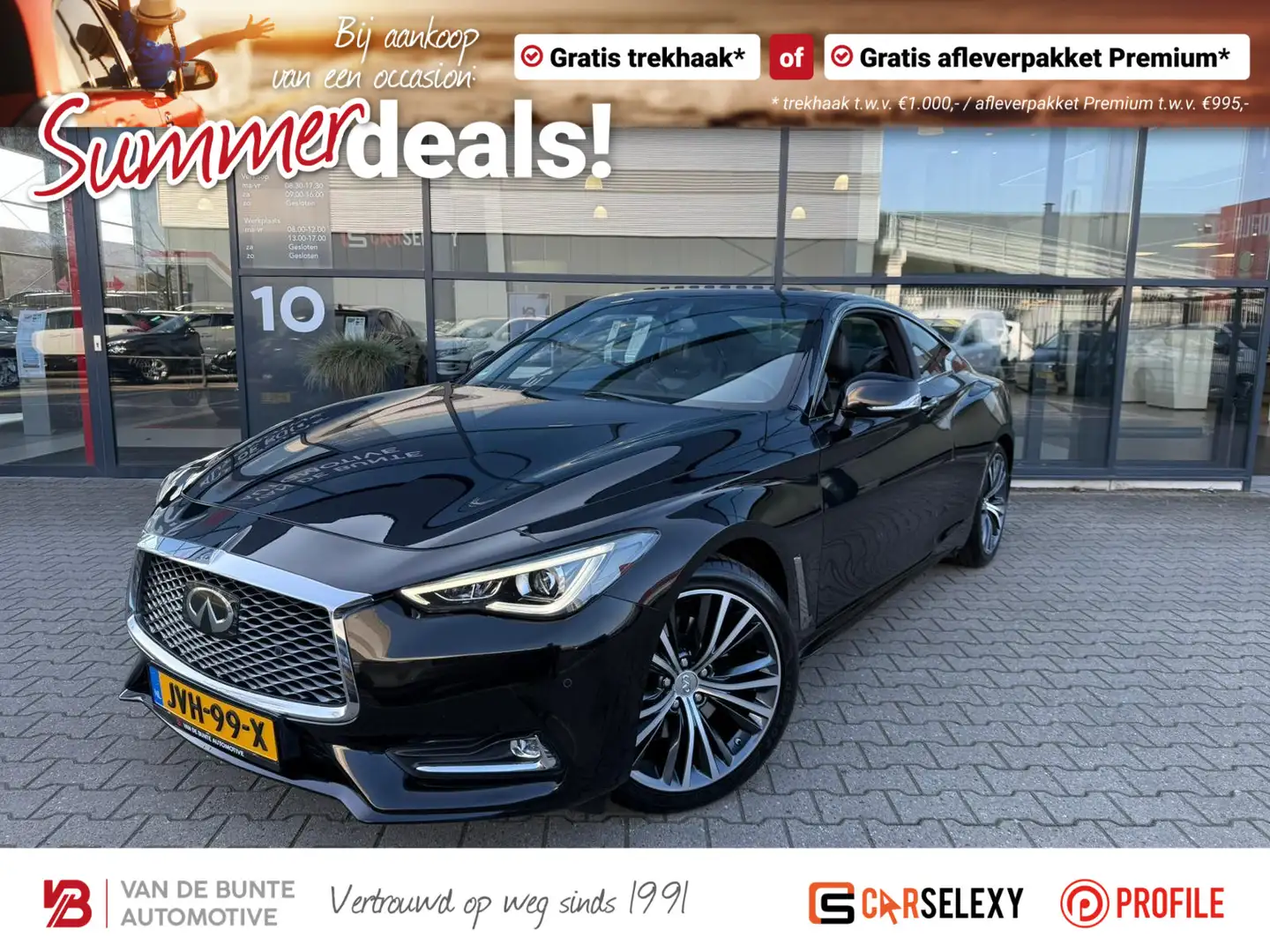Infiniti Q60 Coupé 2.0t Premium Tech *Schuif-/Kanteldak & ACC* Schwarz - 1