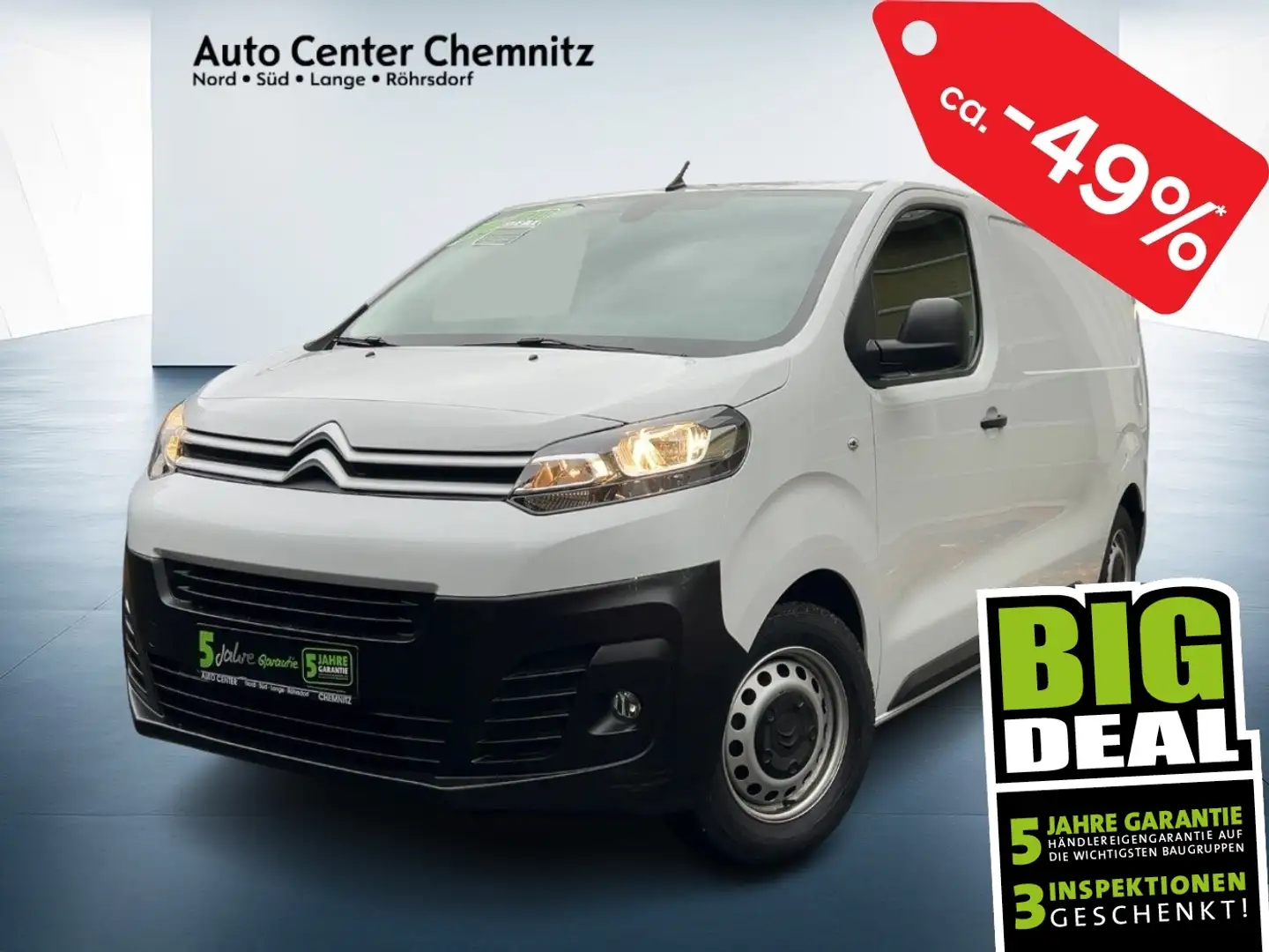 Citroen Jumpy Kasten 1.5 HDi 120 L2H1 Klima/Sicht-Paket Weiß - 1