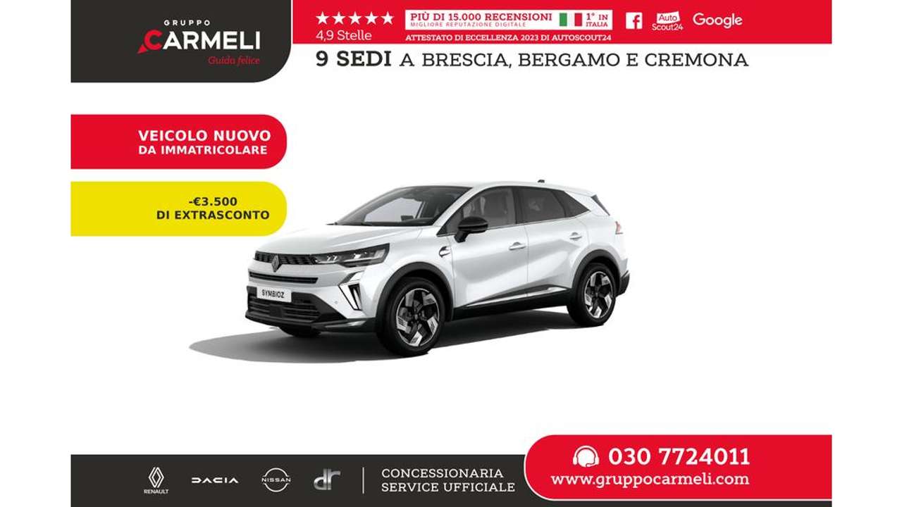 Renault Symbioz 1.3 mild hybrid Techno 140cv auto -RESTYLING MY25
