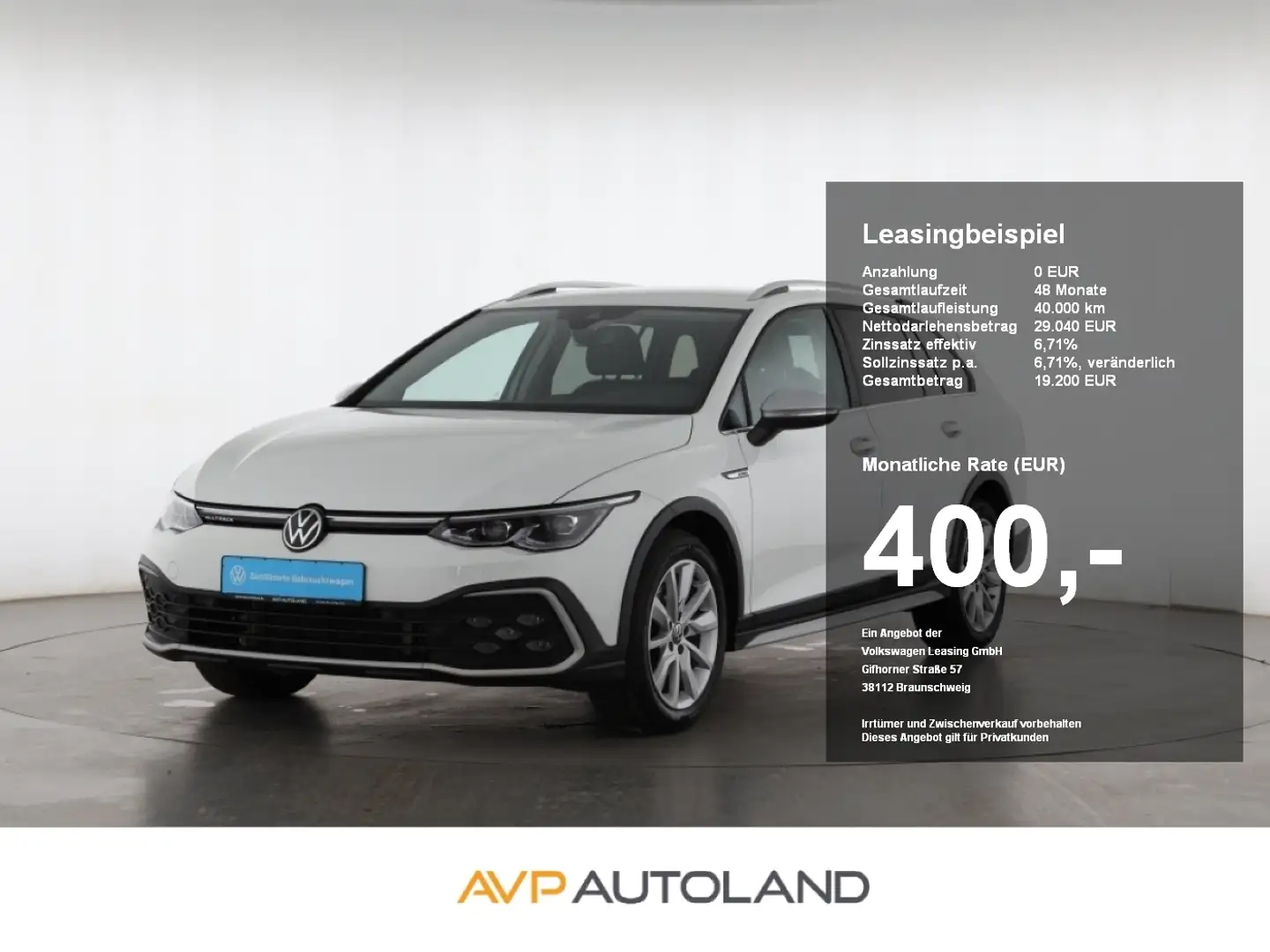 Volkswagen Golf Variant Golf VIII Variant Alltrack 2.0 TDI DSG 4MOTION Weiß - 1