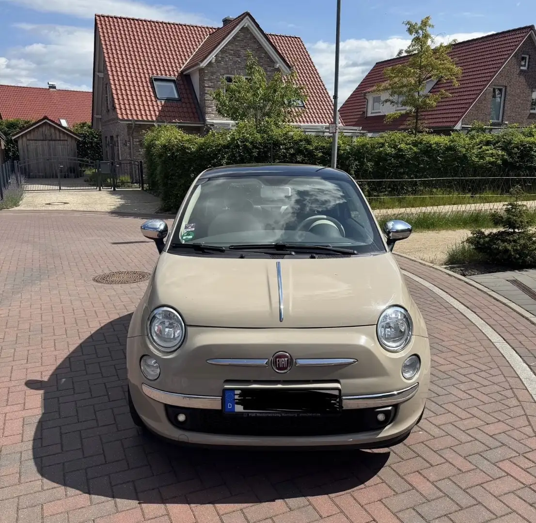 Fiat 500 1.2 | Automatik | Panorama-Dach | TÜV Neu | PDC Beige - 2