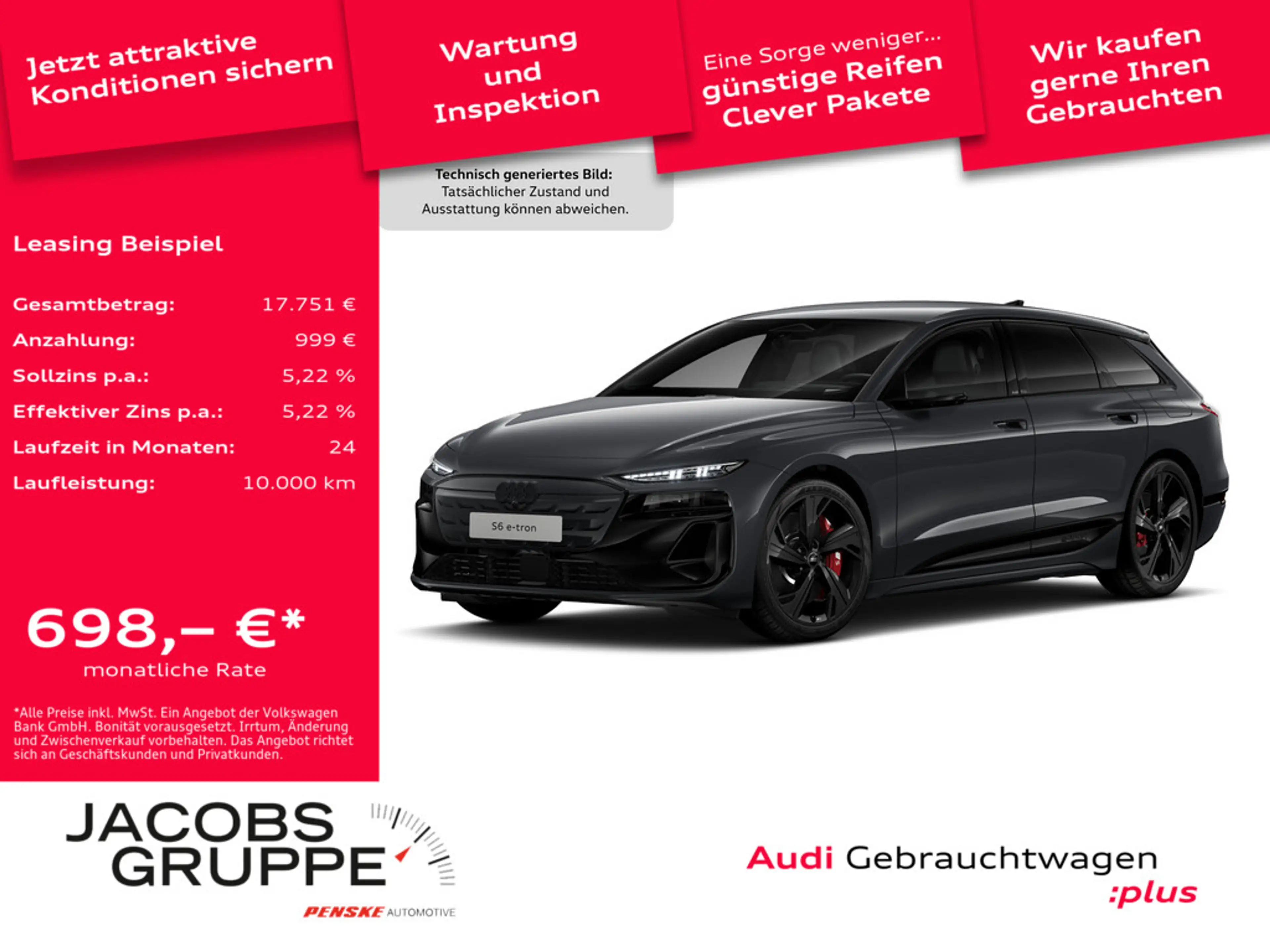 Audi S6 Avant e-tron S-Sitze/Luftf./360°/Matrix/HuD/V-Spiegel/21Zoll