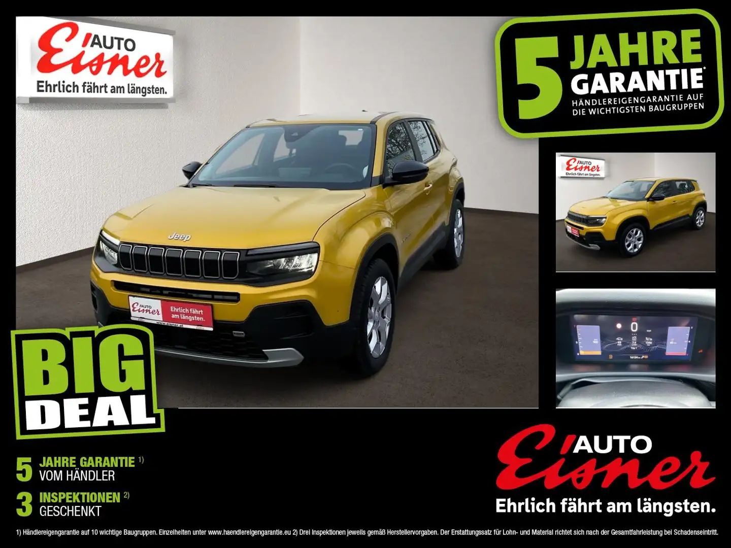 Jeep Avenger 1.2 GSE T3 ALTITUDE Gelb - 1