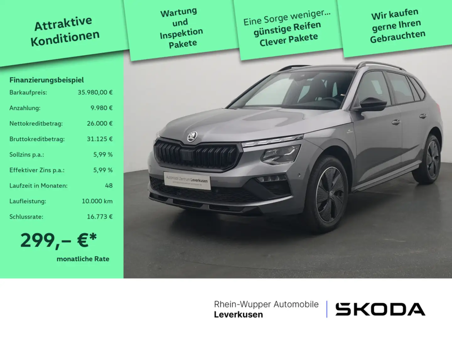 Skoda Kamiq TSI Monte Carlo MATRIX PANO AHK KAM SHZ Grau - 1