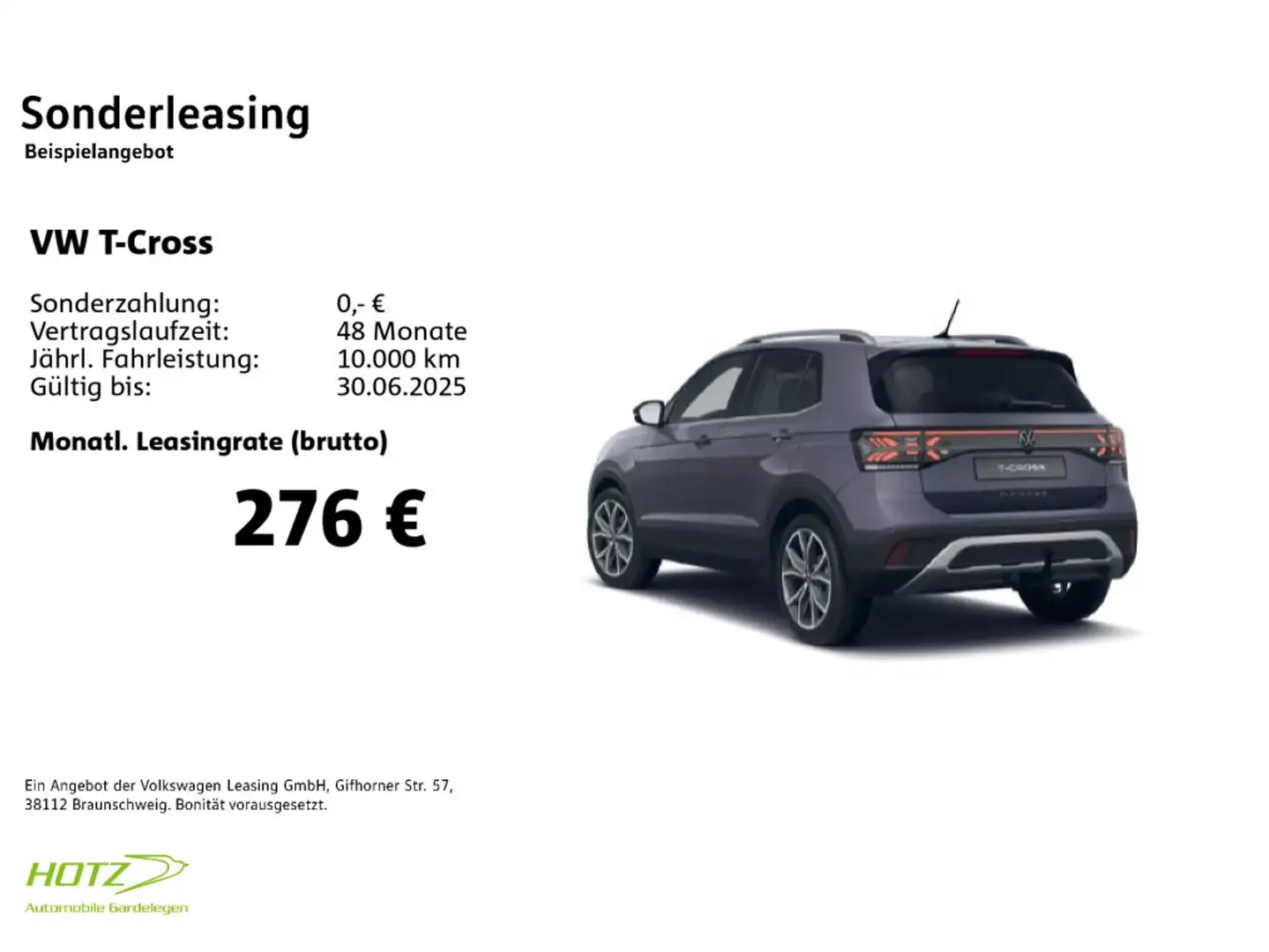 Volkswagen T-Cross 1.0 TSI DSG Style Navi/AHK/LED/Klima Gris - 2
