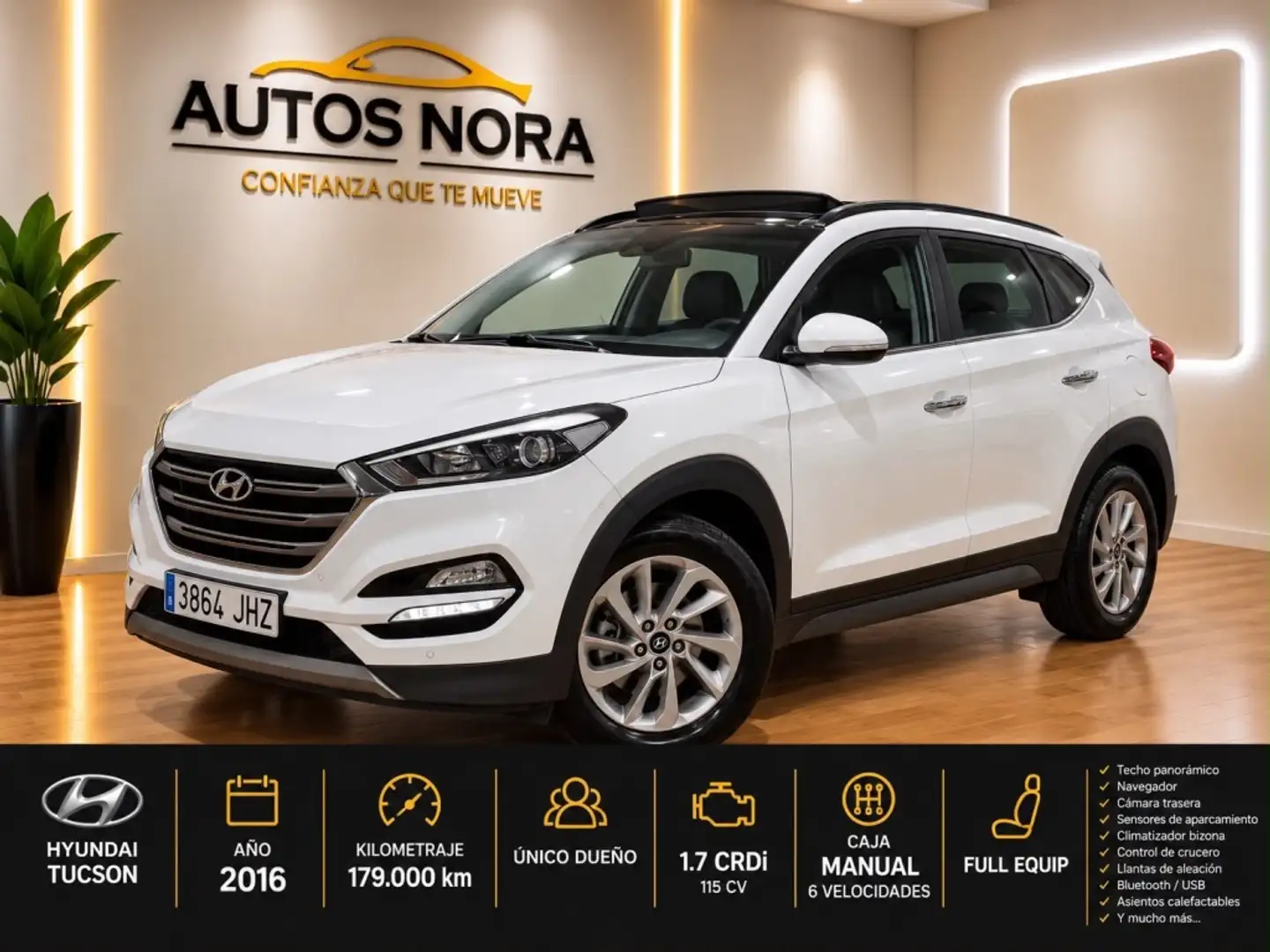 Hyundai TUCSON 1.7CRDI BD Tecno Sky 4x2 Blanco - 1