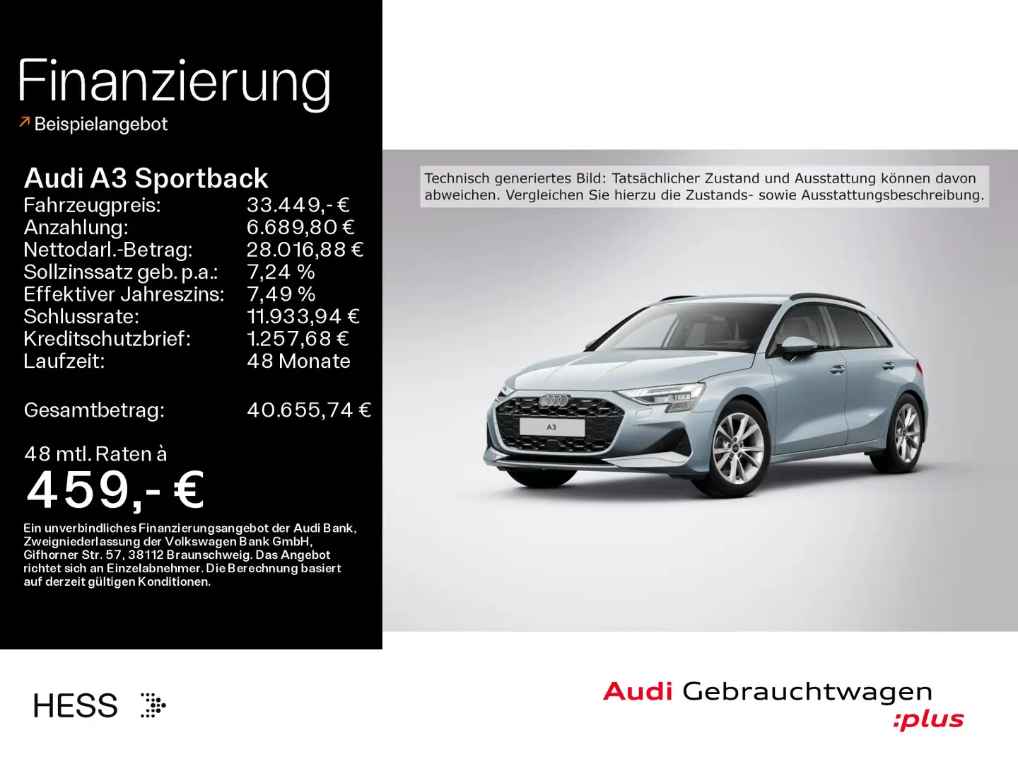 Audi A3 35 TFSI advanced*AHK*NAVI-PLUS*LED* Grau - 1