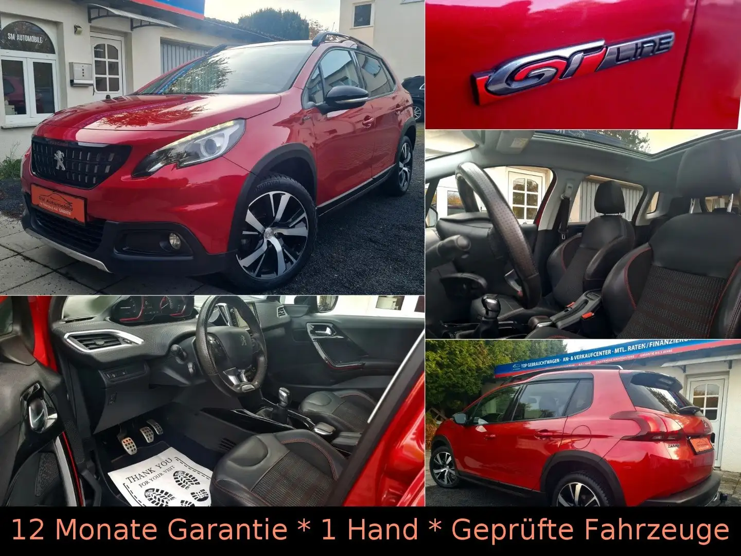 Peugeot 2008 GT Line/Sport/Panorama/Leder/Navi/LED Rot - 1