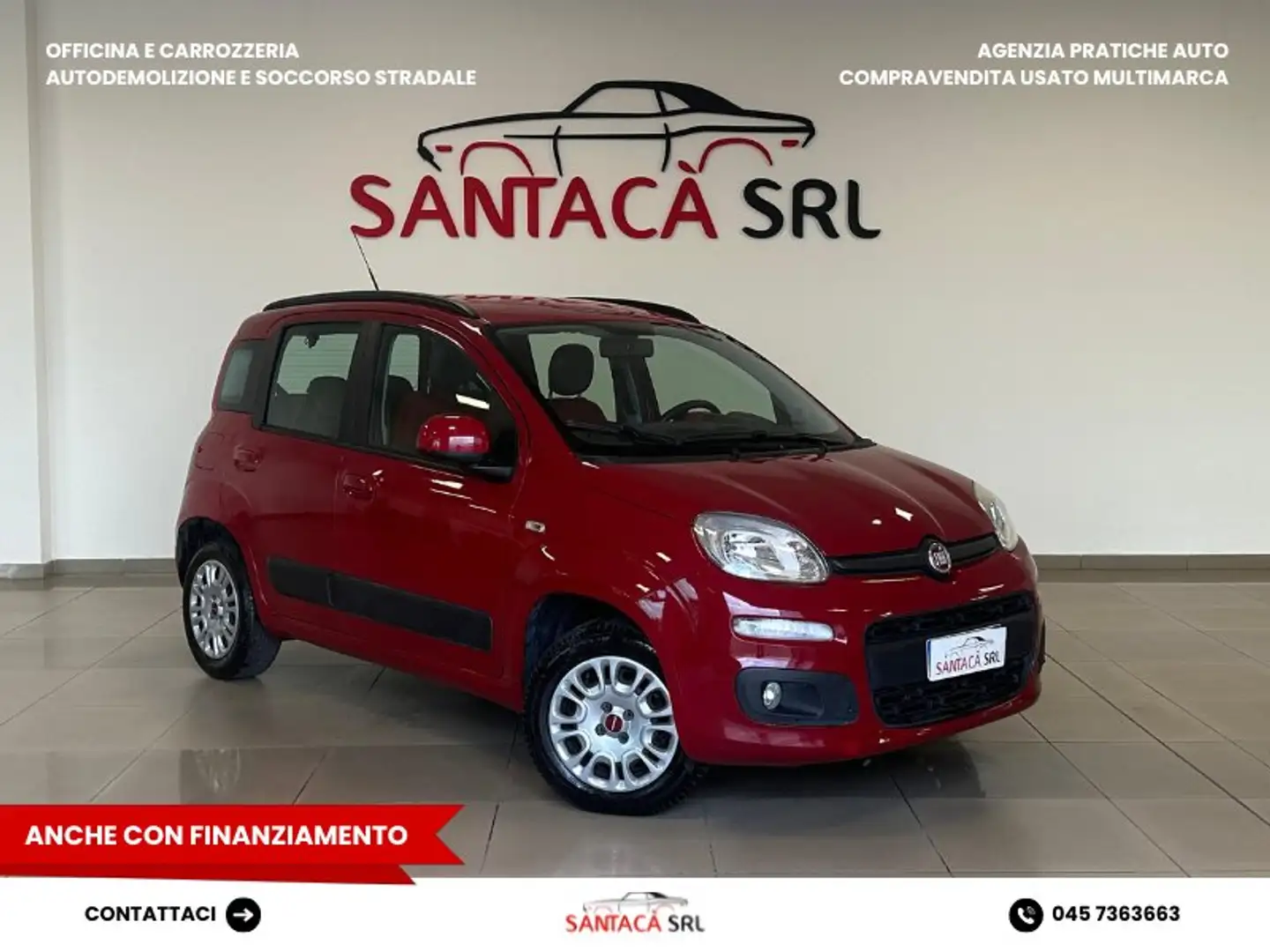 Fiat Panda Panda III 2012 1.2 Lounge 69cv E6 Rouge - 1