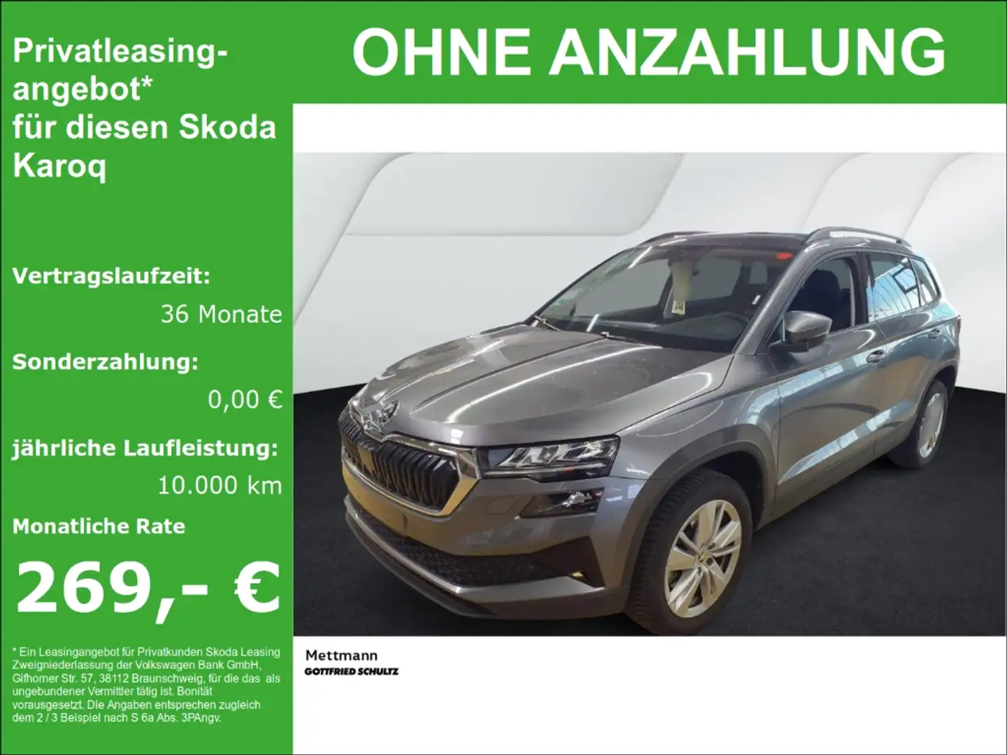 Skoda Karoq 1.5 TSI Selection DSG LED NAVI KAMERA SHZ Grau - 1