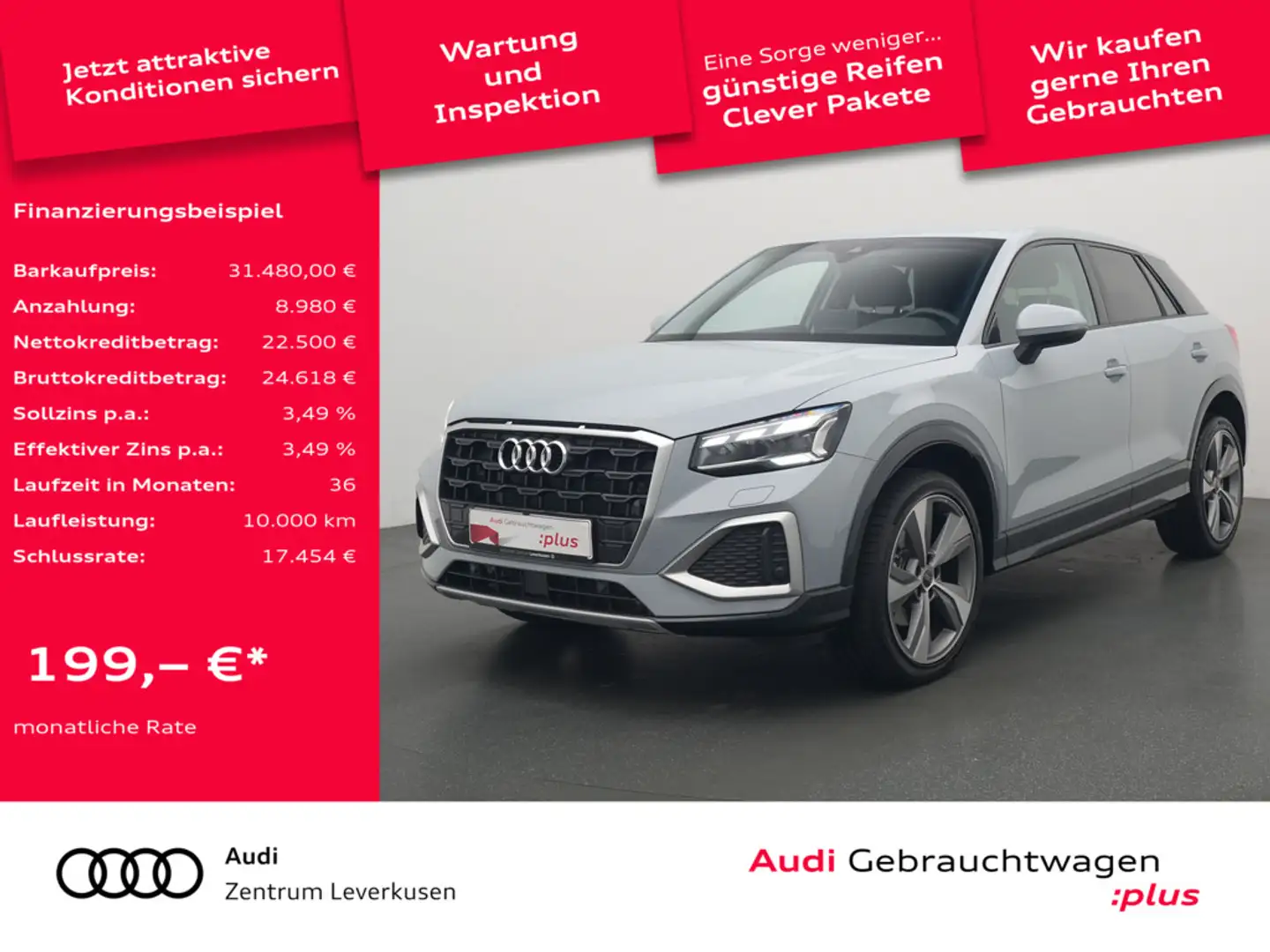 Audi Q2 advanced S-TRON ACC AHK NAVI MATRIX PDC SHZ Schwarz - 1