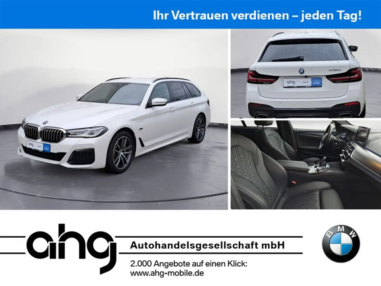 BMW 530 e Touring M Sportpaket AHK Rückfahrkamera Hea Weiß - 1