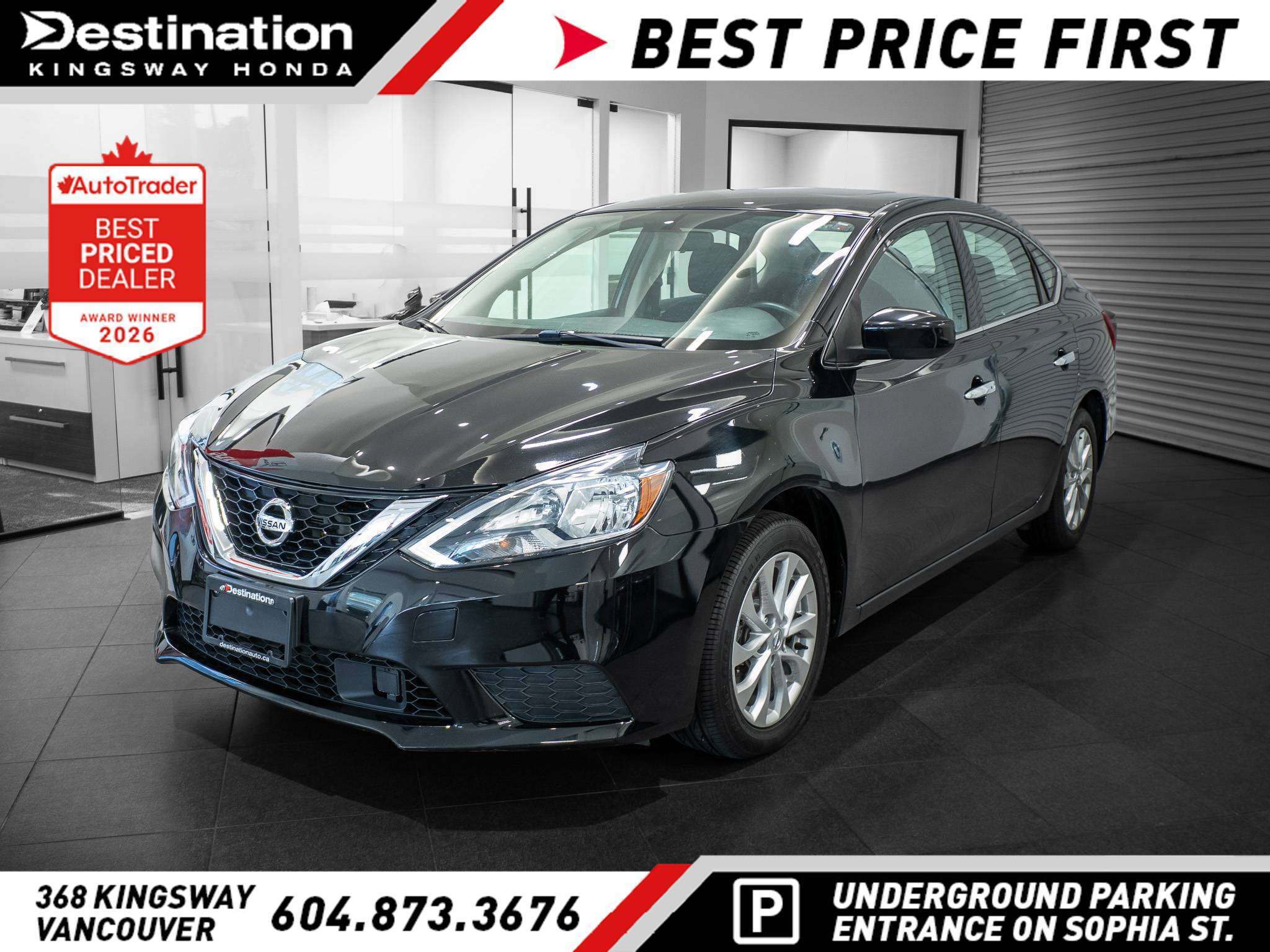 Black 2019 Nissan Sentra Sedan Front-Wheel Drive Automatic