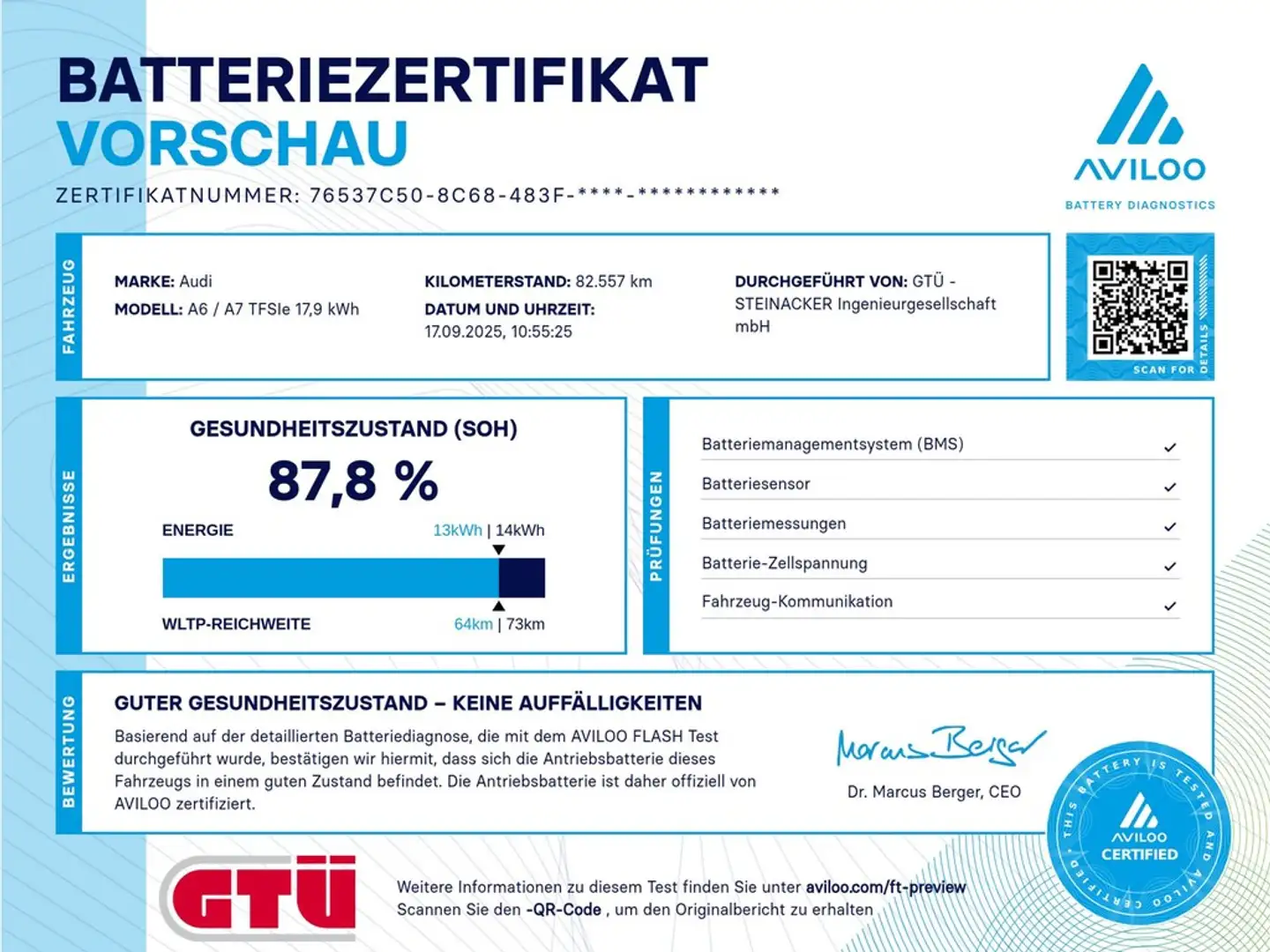 Audi A6 Avant 55 TFSIe S line AHK B&O ACC Business Grau - 2