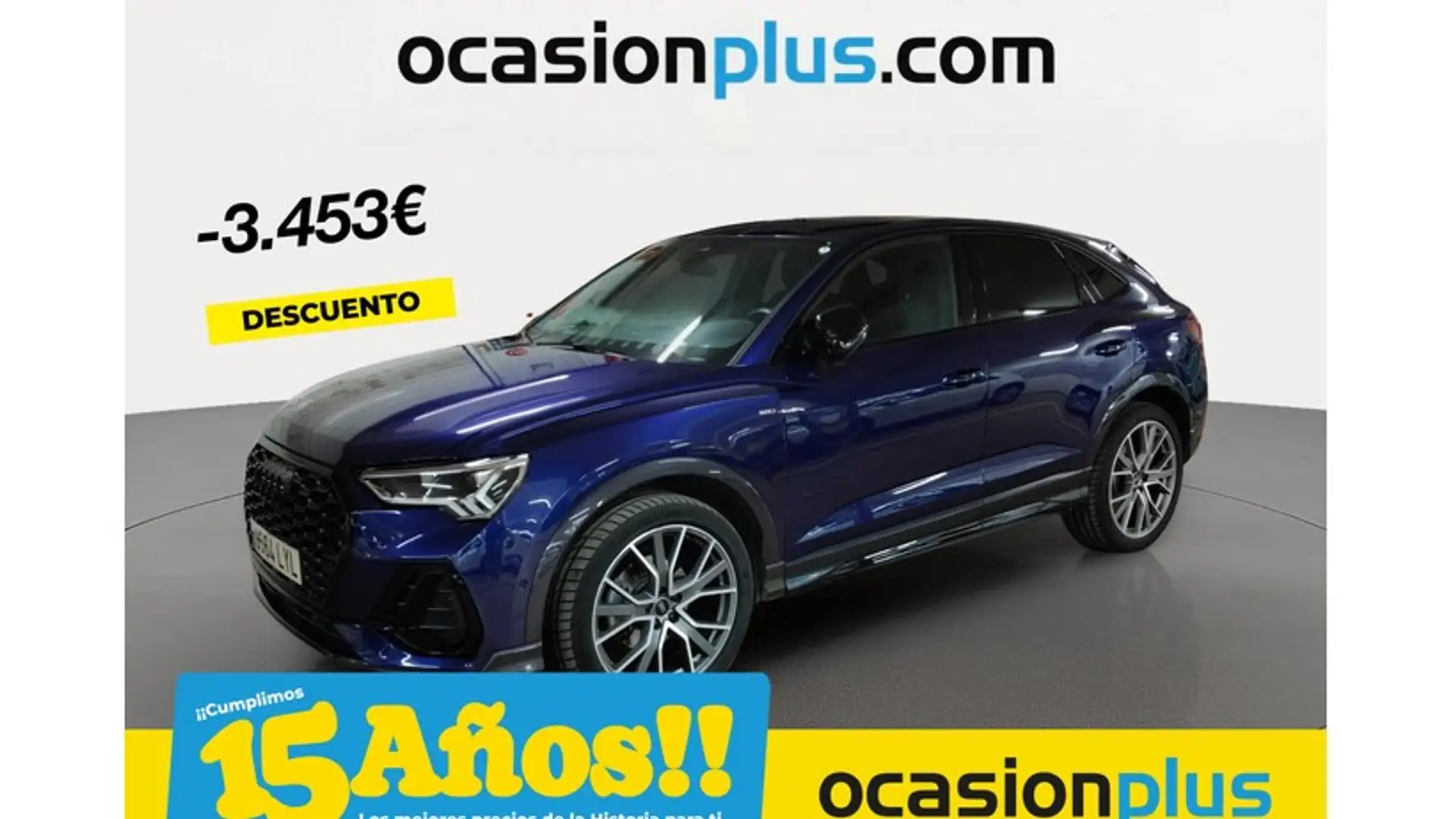 Audi Q3 Sportback 35 TDI Black line S tronic Bleu - 1