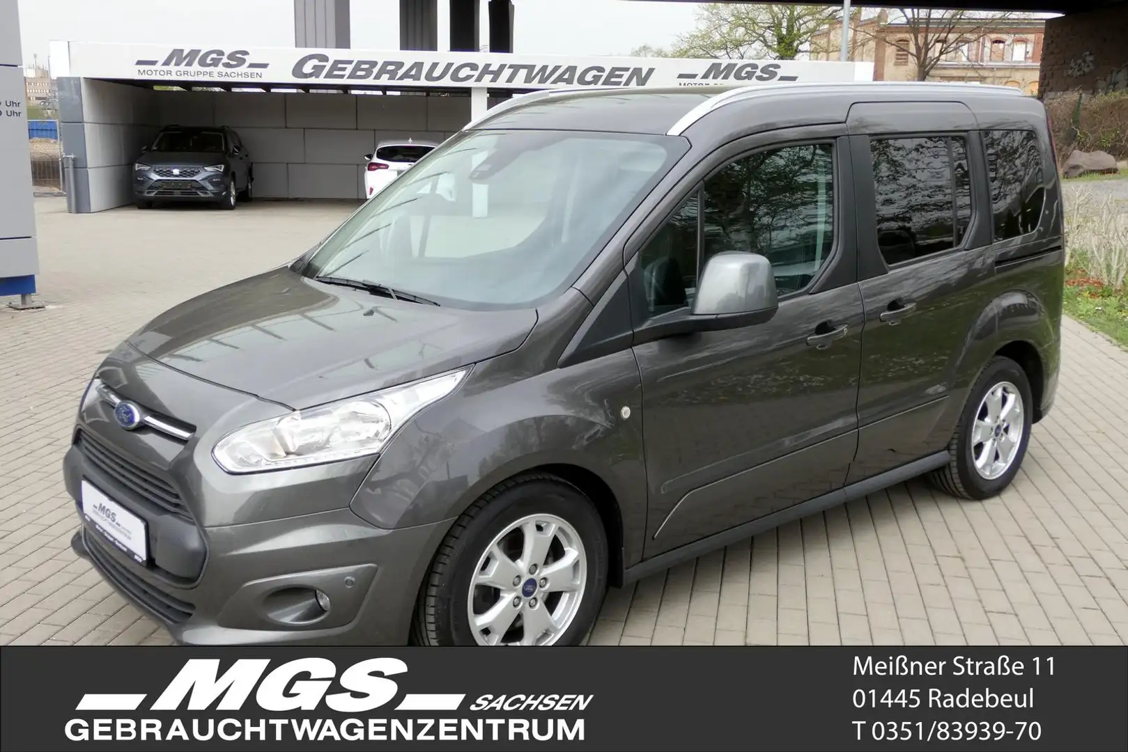 Ford Tourneo Connect 'Titanium' #SHZ #PANO #AHK #TEMPO Gris - 1