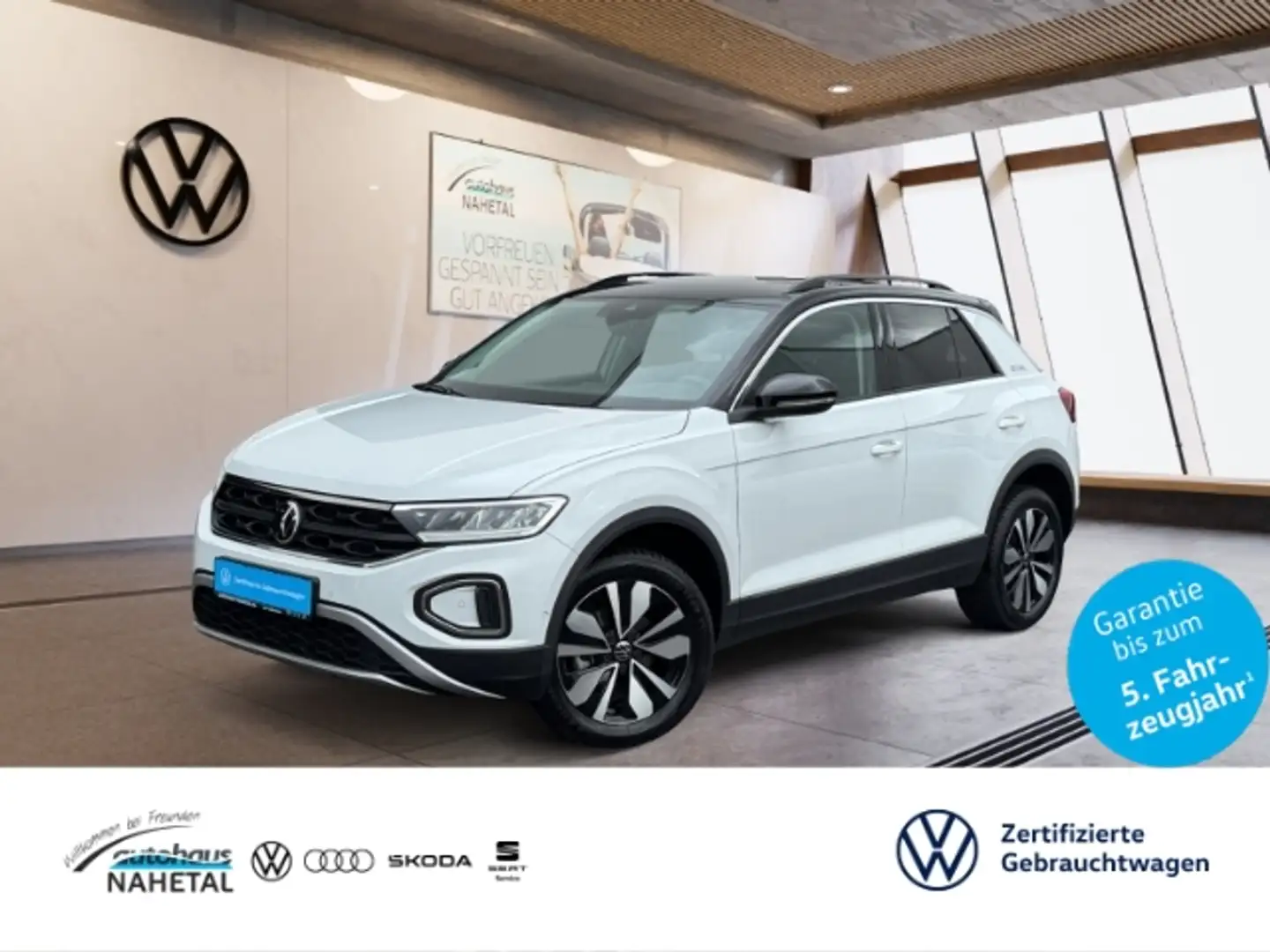 Volkswagen T-Roc 1.0TSI Goal LED NAVI REAR VIEW 2Z-KLIMA   17'' ACC Weiß - 1