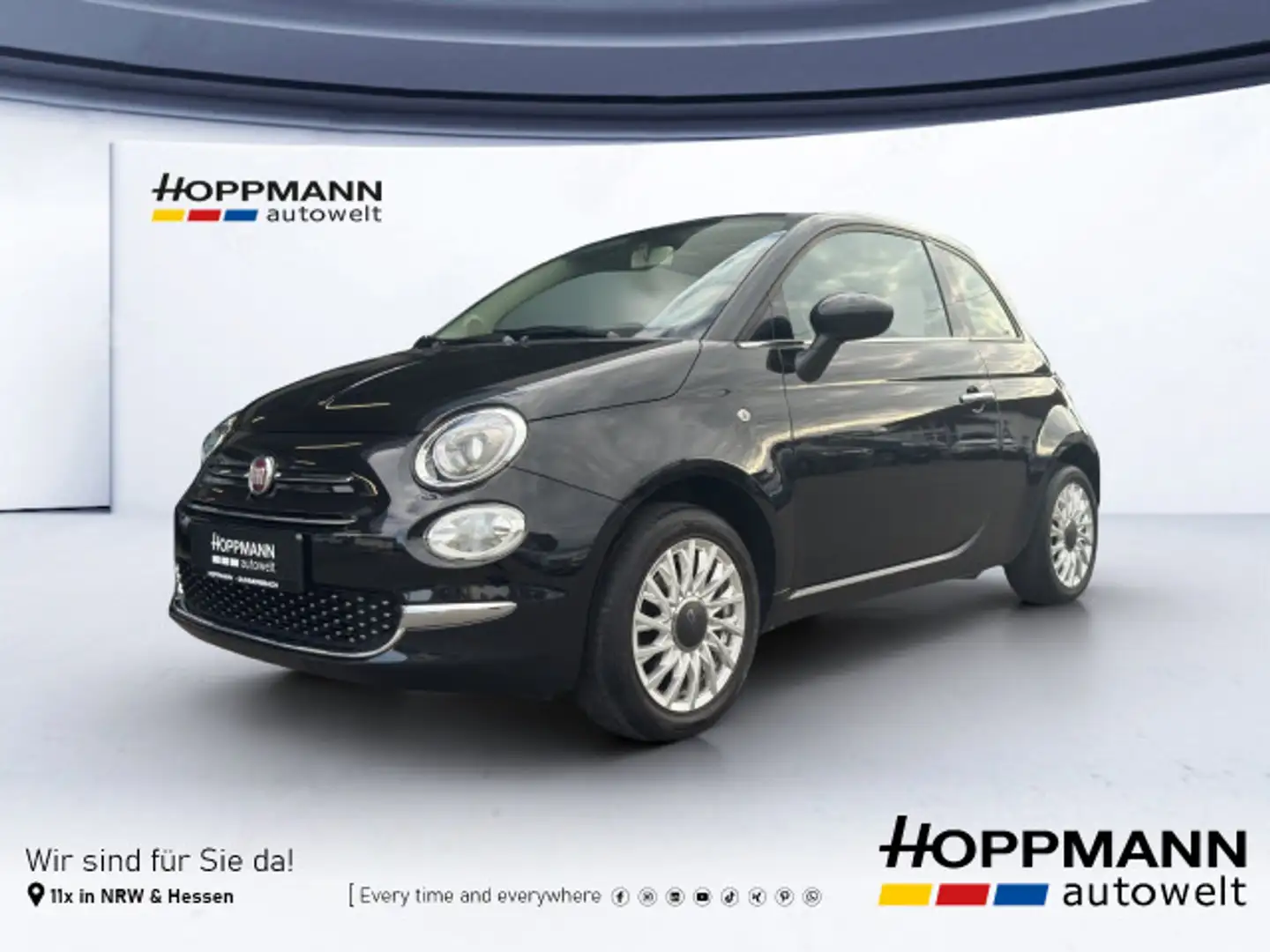 Fiat 500 1.2 Bluetooth PDC Klima Panoramadach Negro - 1