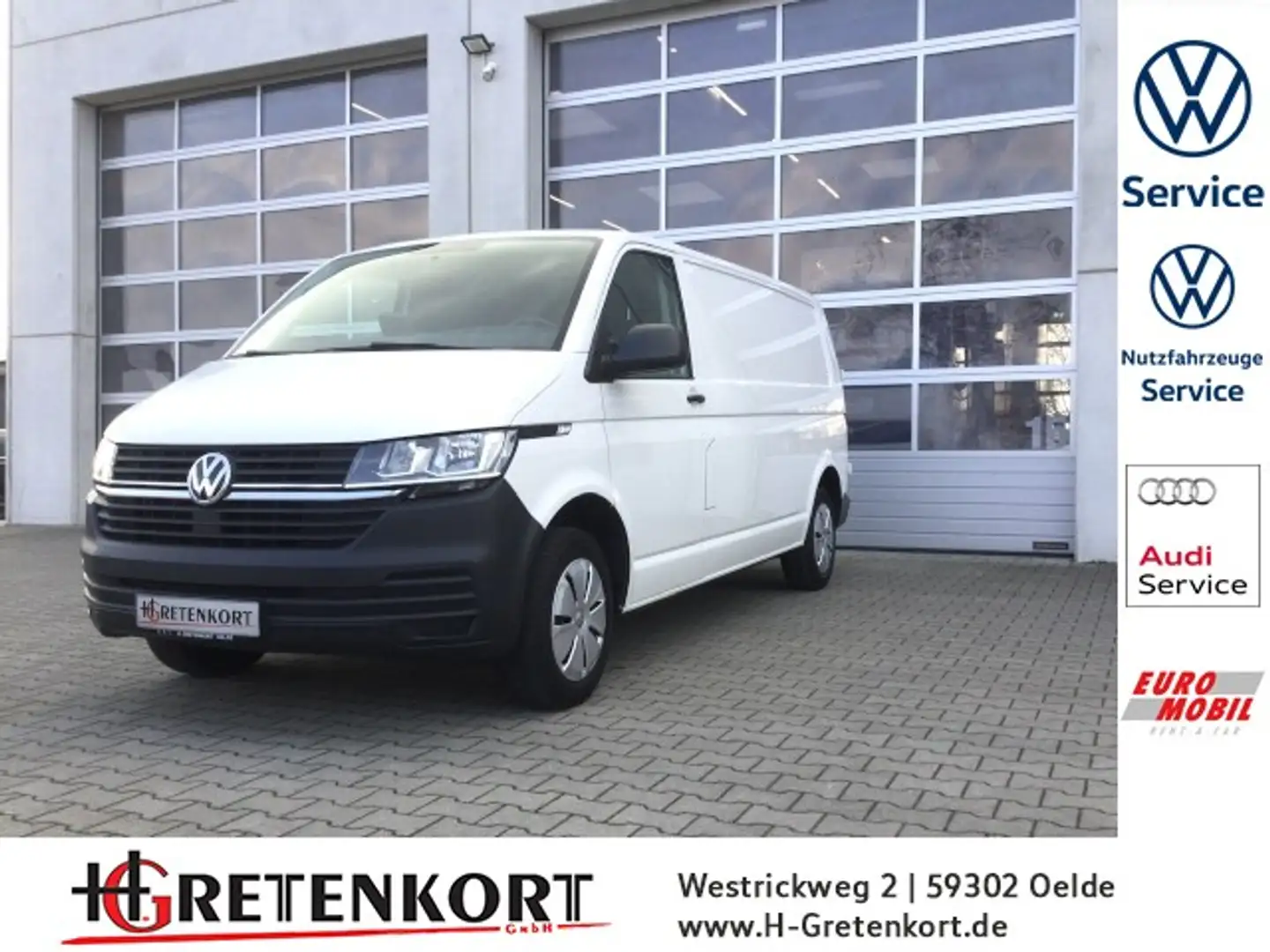 Volkswagen T6.1 Transporter Kasten 2.0l TDI LR KLIMA PDC AHK Weiß - 1